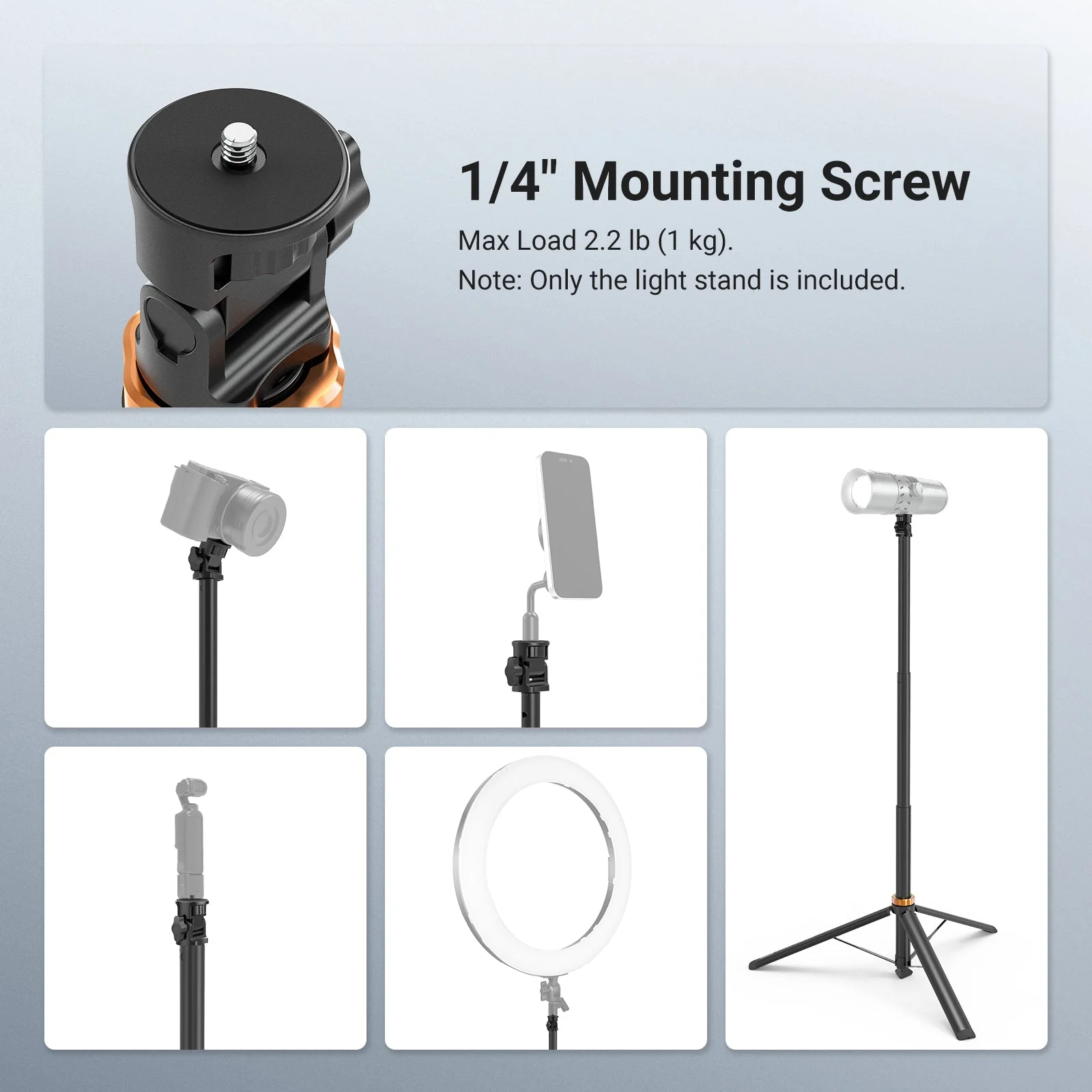 NEEWER BASICS ST016 Lichtstativ mit Einhand-Schnellmontage - Image 4