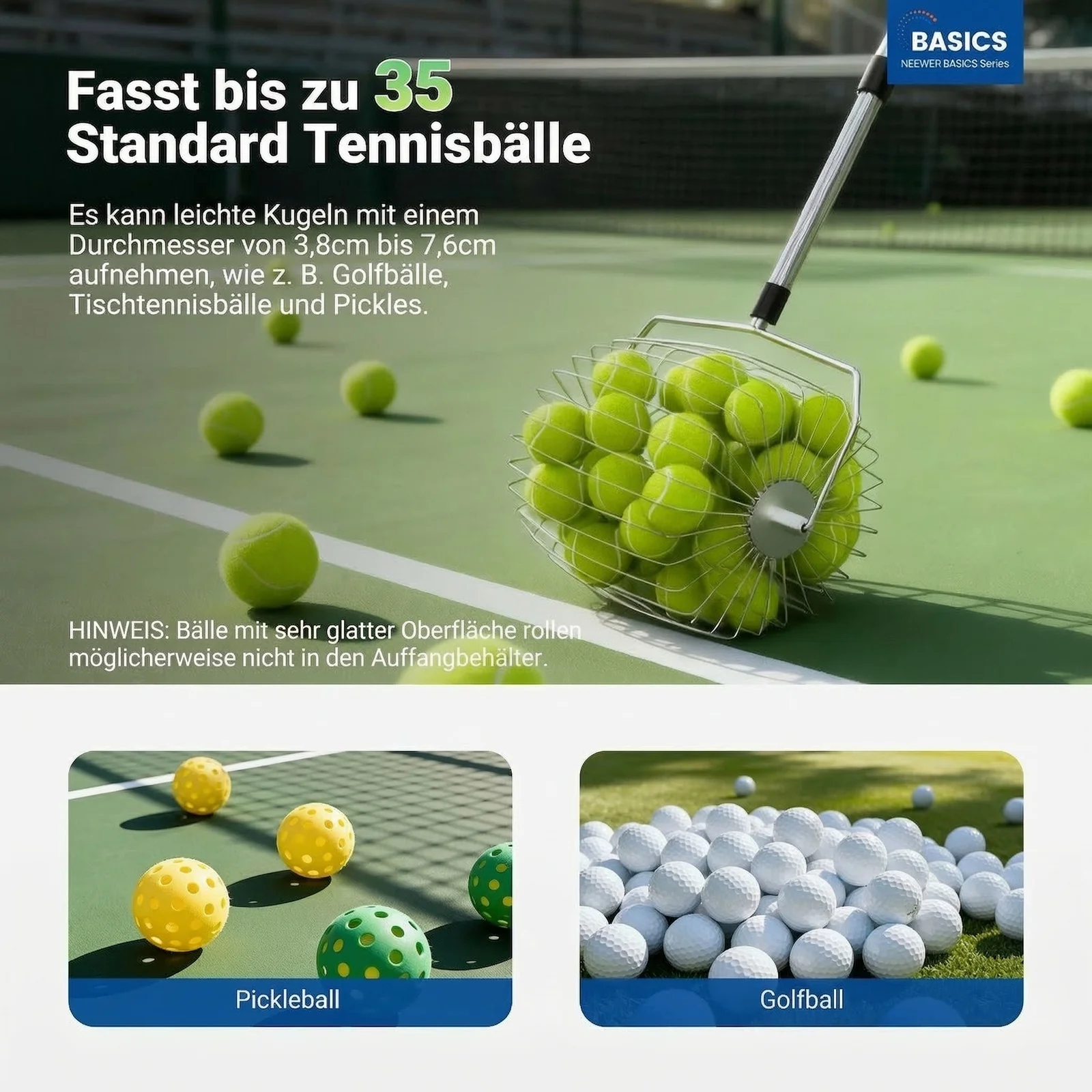 NEEWER BASICS TB05S Tennisball Sammler - Image 2