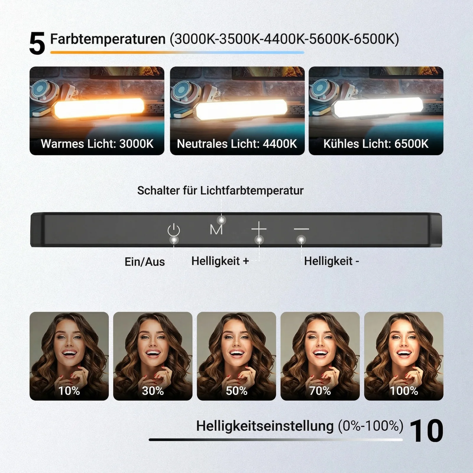 NEEWER BASICS TL30B LED Kinn-Aufhelllicht - Image 3