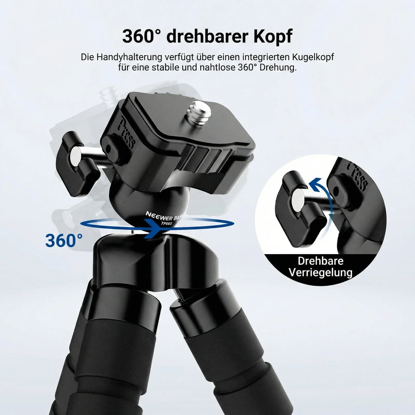 NEEWER BASICS TP001 Flexibles Octopus Stativ für Smartphone & Actioncam - Image 4
