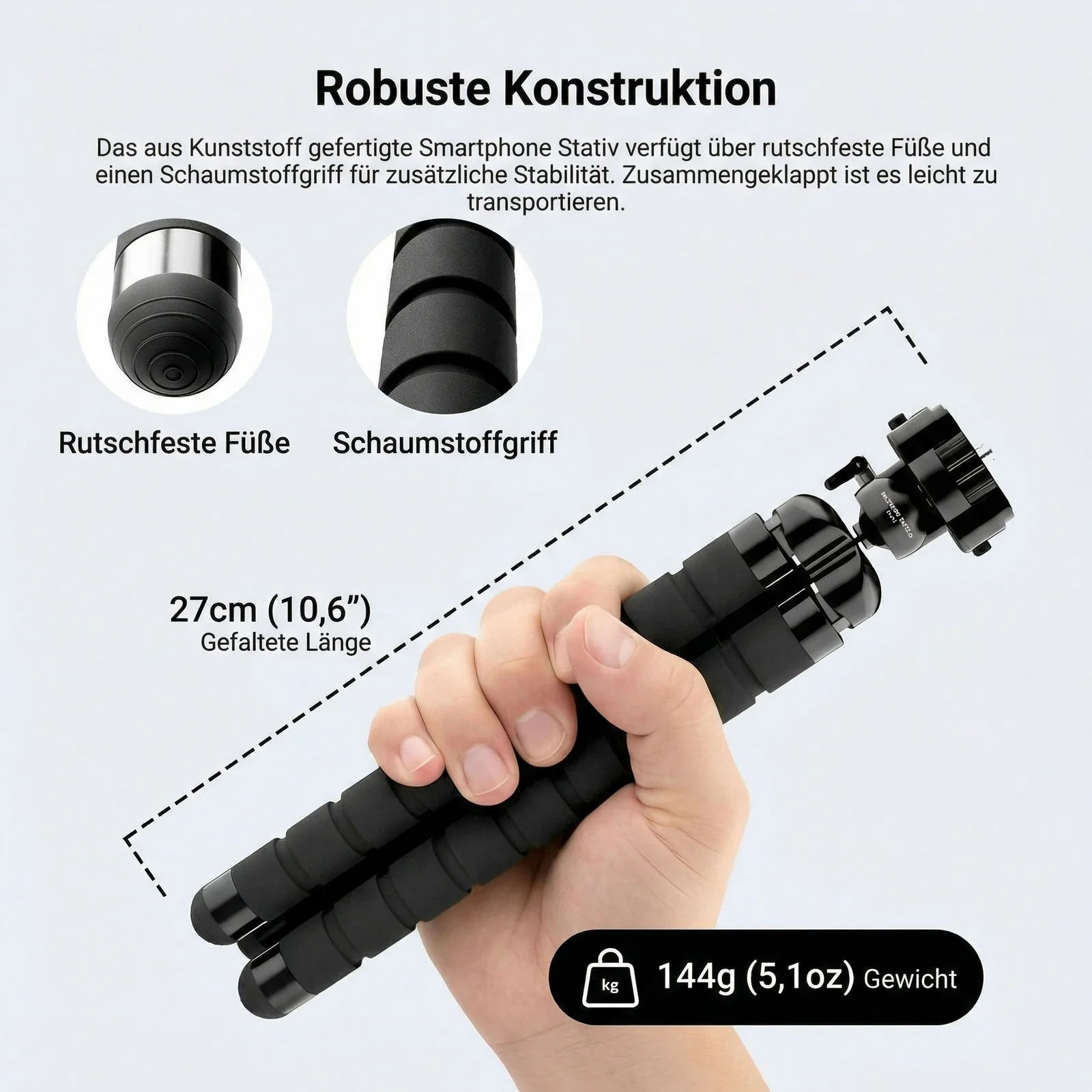 NEEWER BASICS TP001 Flexibles Octopus Stativ für Smartphone & Actioncam - Image 6