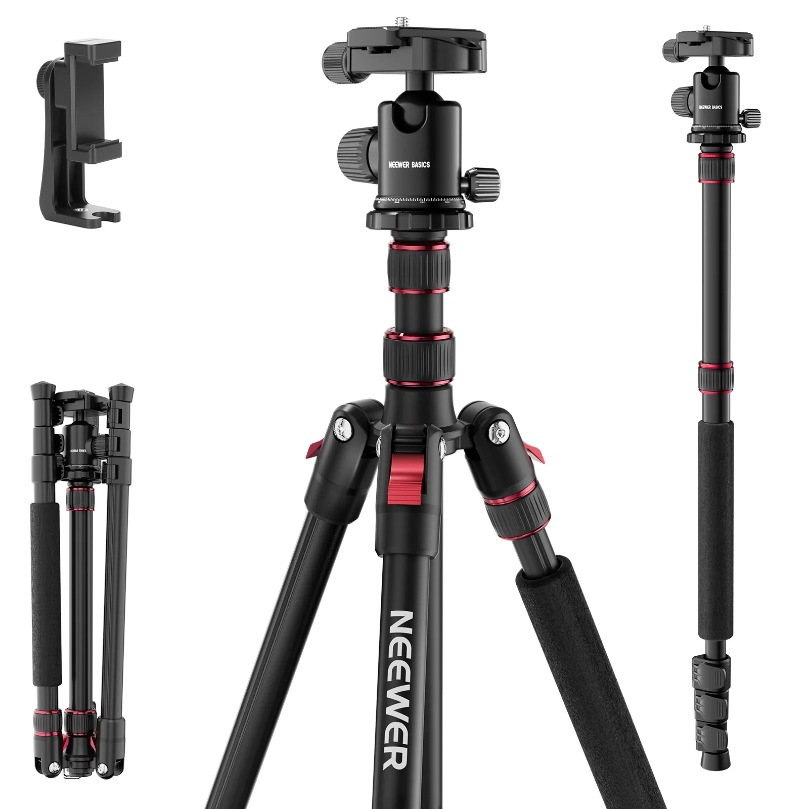 NEEWER BASICS TP15 71" 180cm Kamera Stativ Einbeinstativ