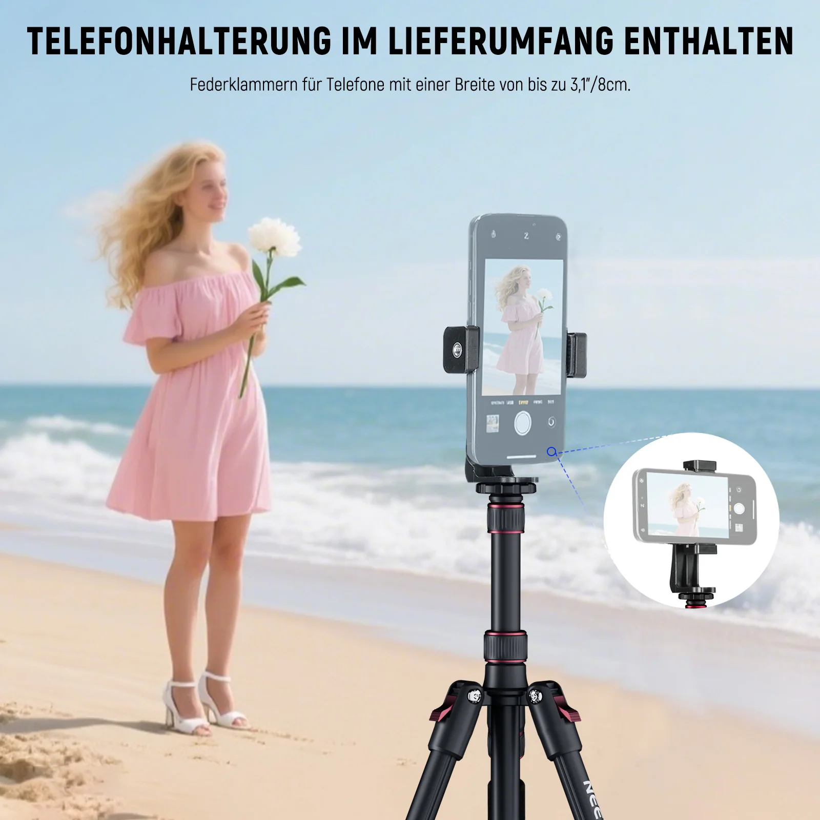 NEEWER BASICS TP15 71" 180cm Kamera Stativ Einbeinstativ - Image 14