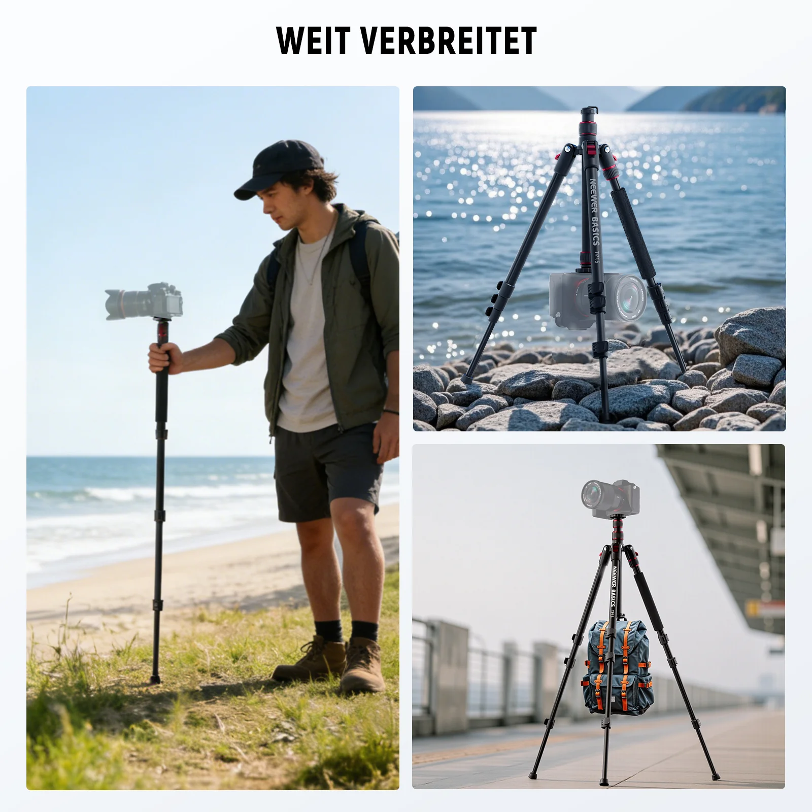 NEEWER BASICS TP15 71" 180cm Kamera Stativ Einbeinstativ - Image 16