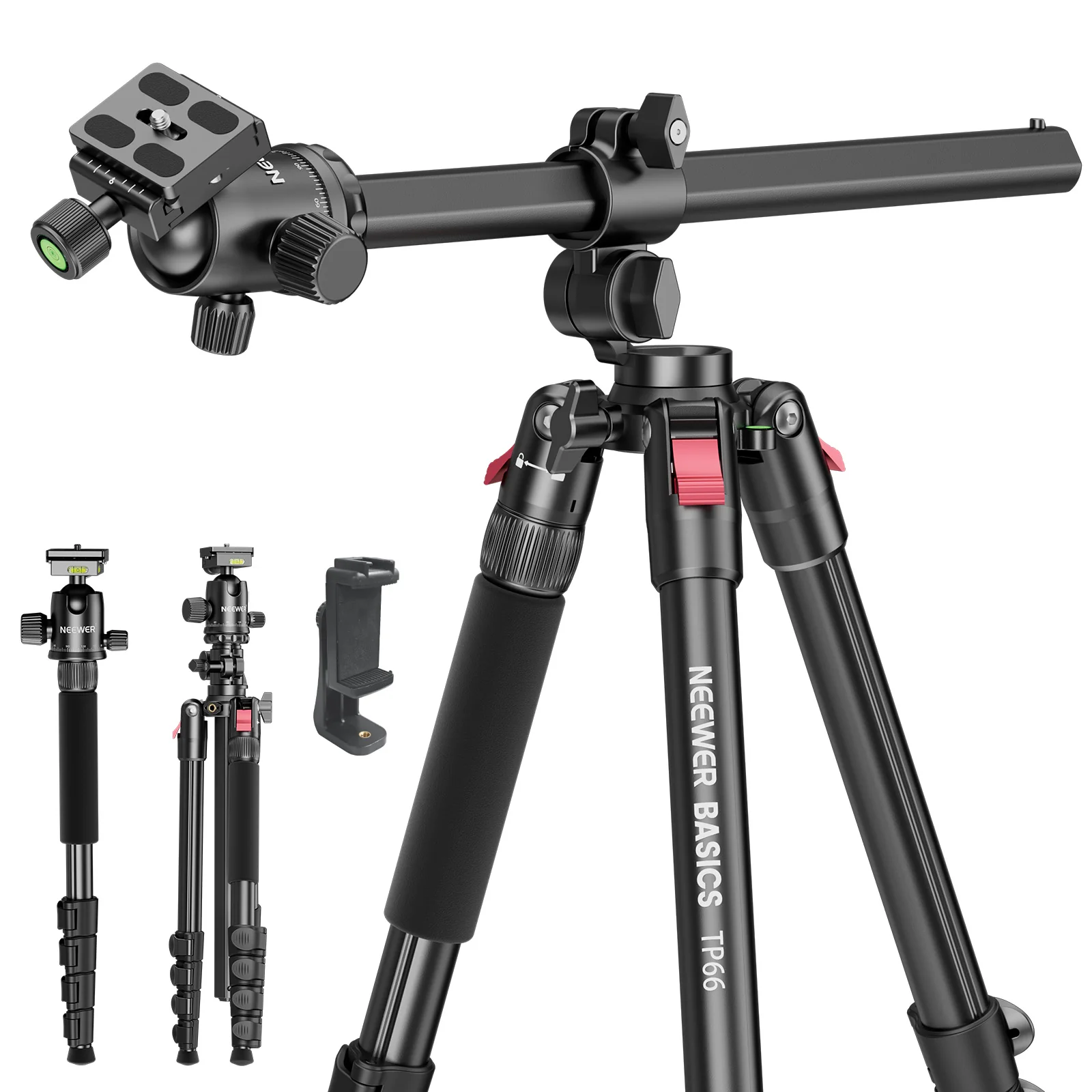 NEEWER BASICS TP66 64.5"/164cm Horizontales Overhead-Stativ