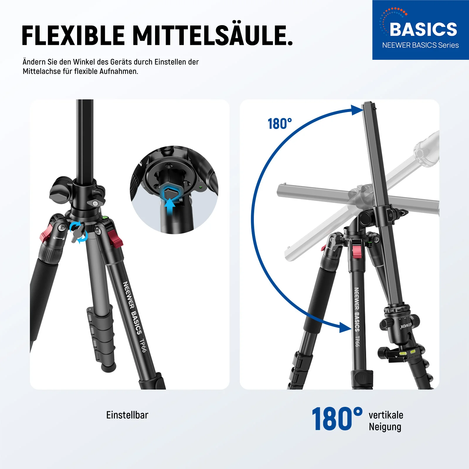 NEEWER BASICS TP66 64.5"/164cm Horizontales Overhead-Stativ - Image 2