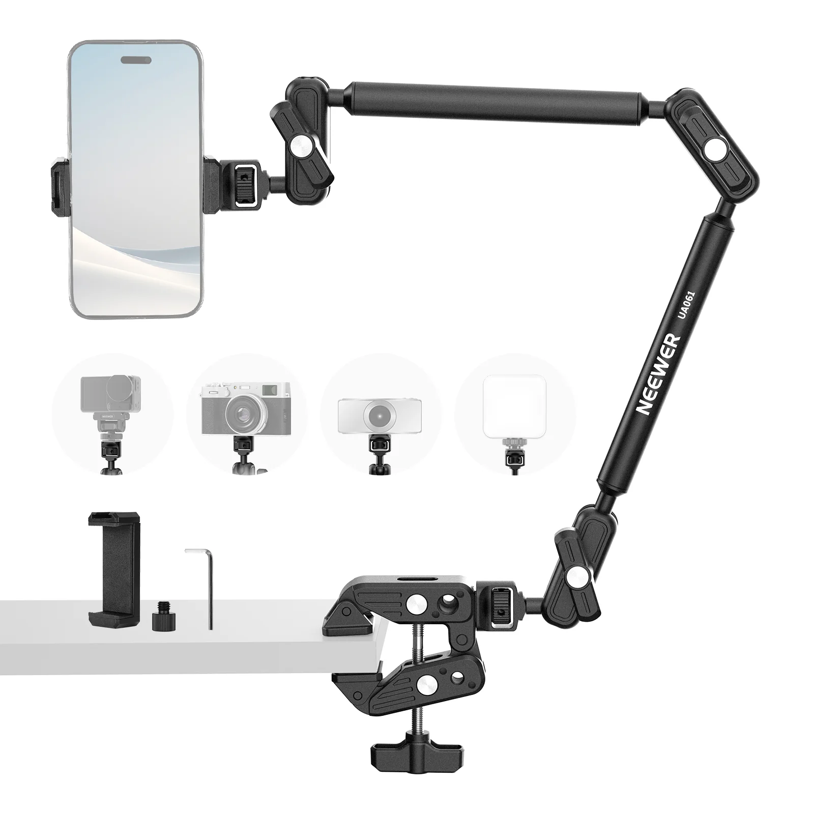 NEEWER BASICS UA061 Gelenkarm mit Superklemme