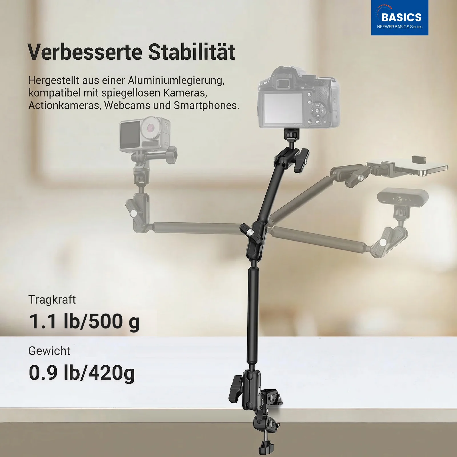 NEEWER BASICS UA061 Gelenkarm mit Superklemme - Image 2