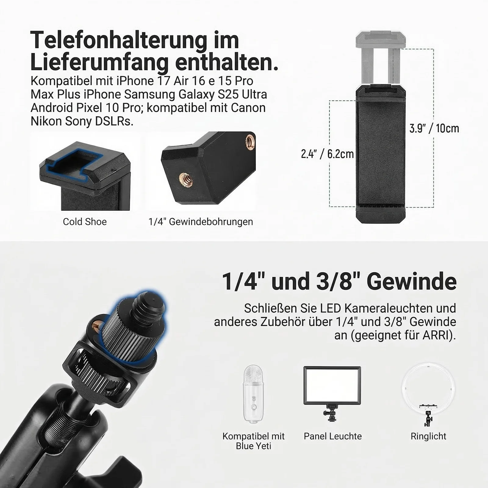 NEEWER BASICS UA061 Gelenkarm mit Superklemme - Image 7