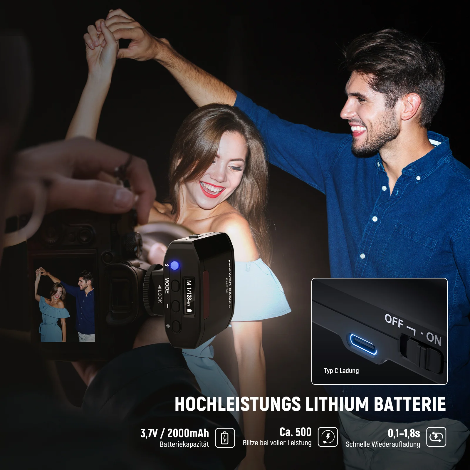 NEEWER BASICS Z120 SE 5600K Mini Kamera Flash Blitzgerät - Image 6