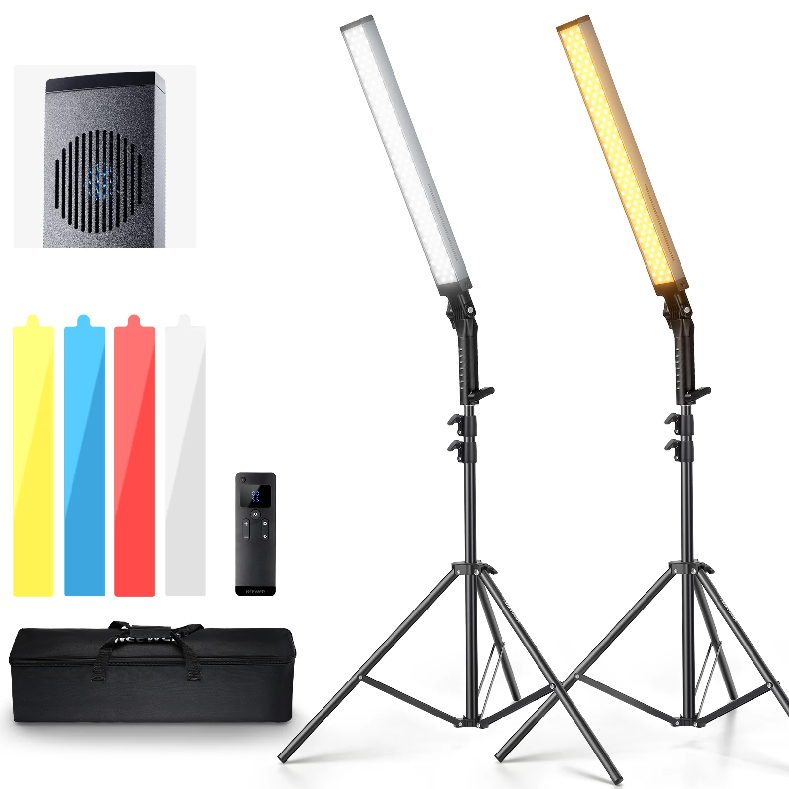 NEEWER BH20B Ultra verbessertes 40W LED Videoleuchte Handlichtstab Set