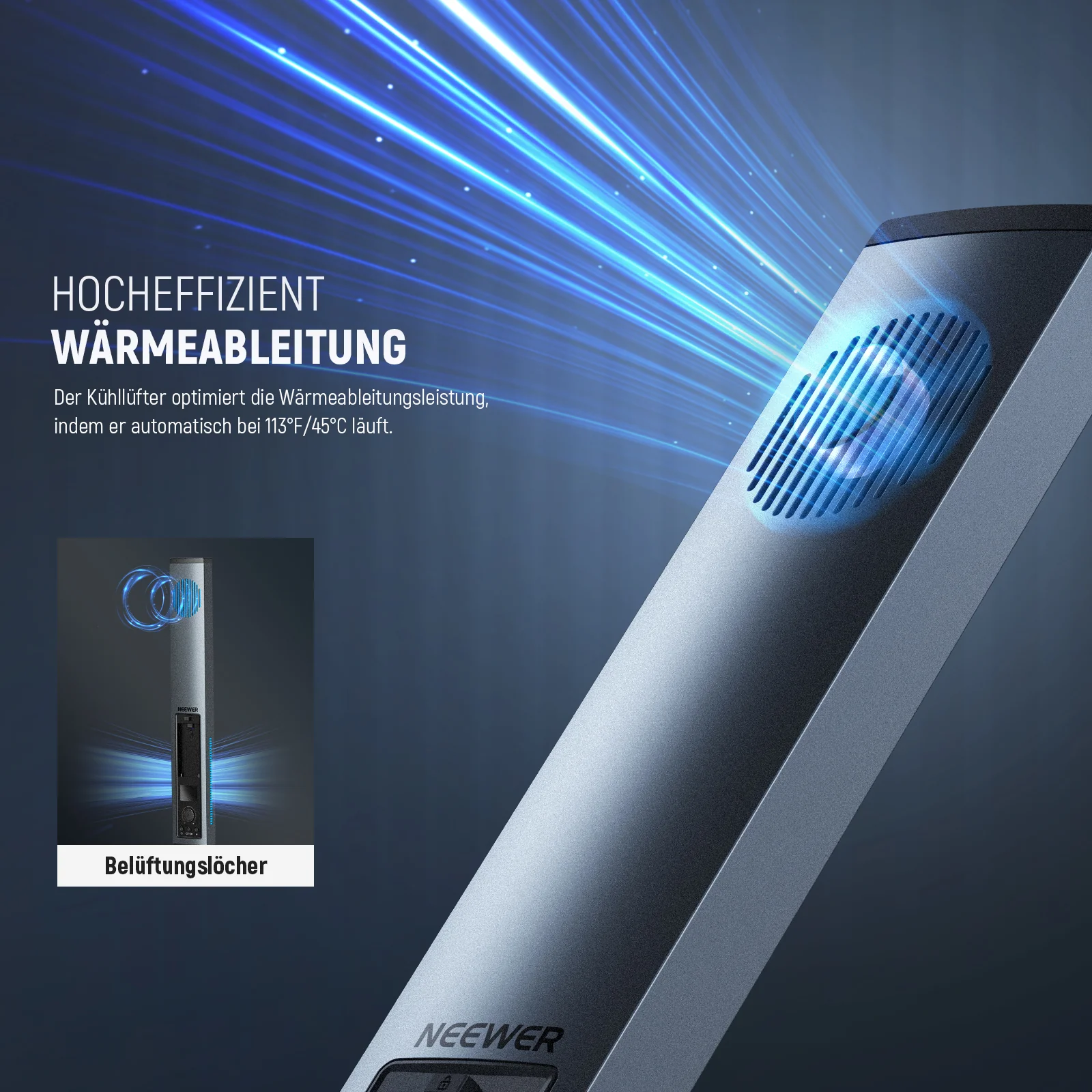 NEEWER BH20B Ultra verbessertes 40W LED Videoleuchte Handlichtstab Set - Image 3