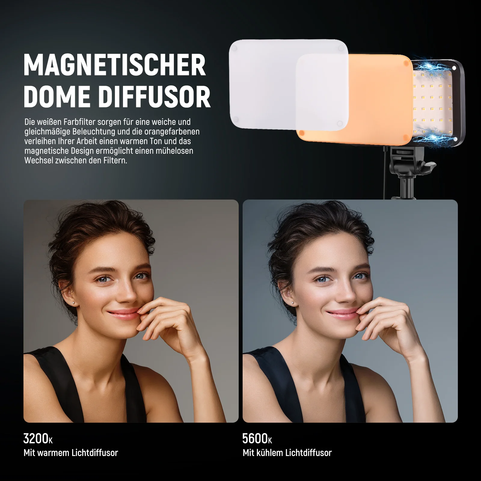 NEEWER BASICS 2er Pack BP66 Bi-Color LED Videolicht Panel Beleuchtungsset - Image 2