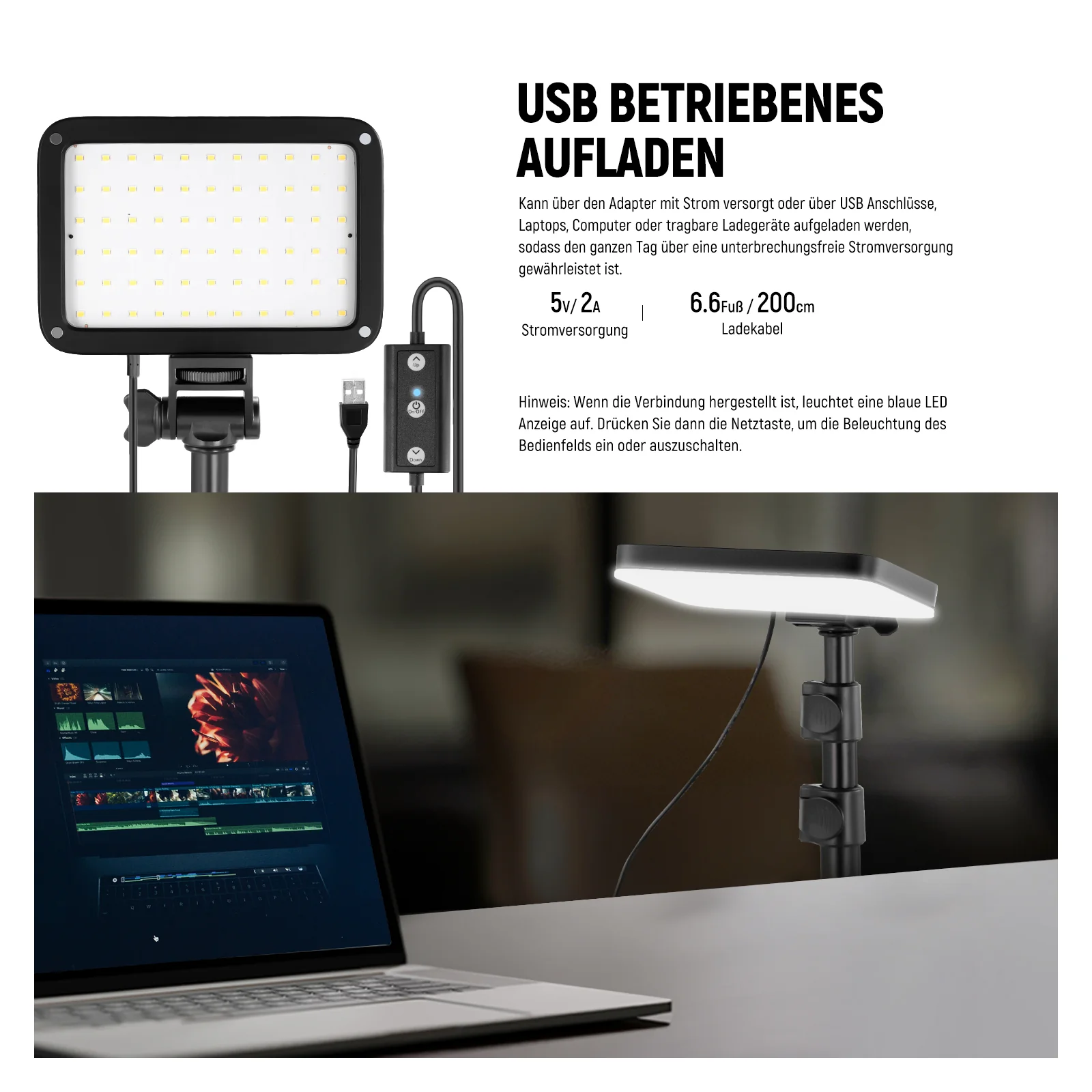 NEEWER BASICS 2er Pack BP66 Bi-Color LED Videolicht Panel Beleuchtungsset - Image 4