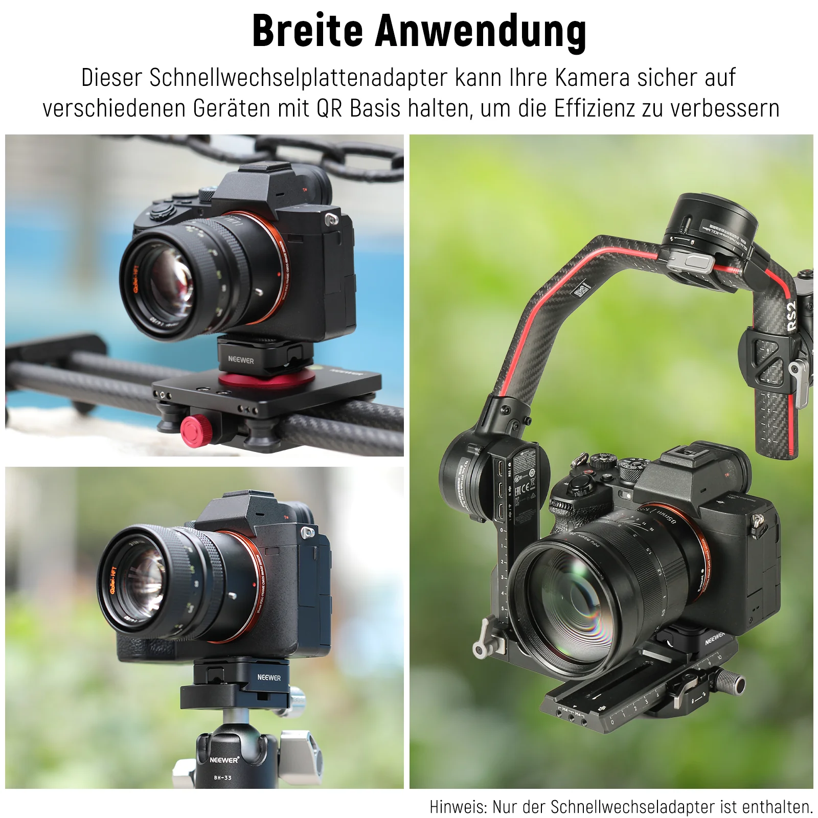 NEEWER CA009 Arca-Typ Schnellwechselplatten-Set - Image 10