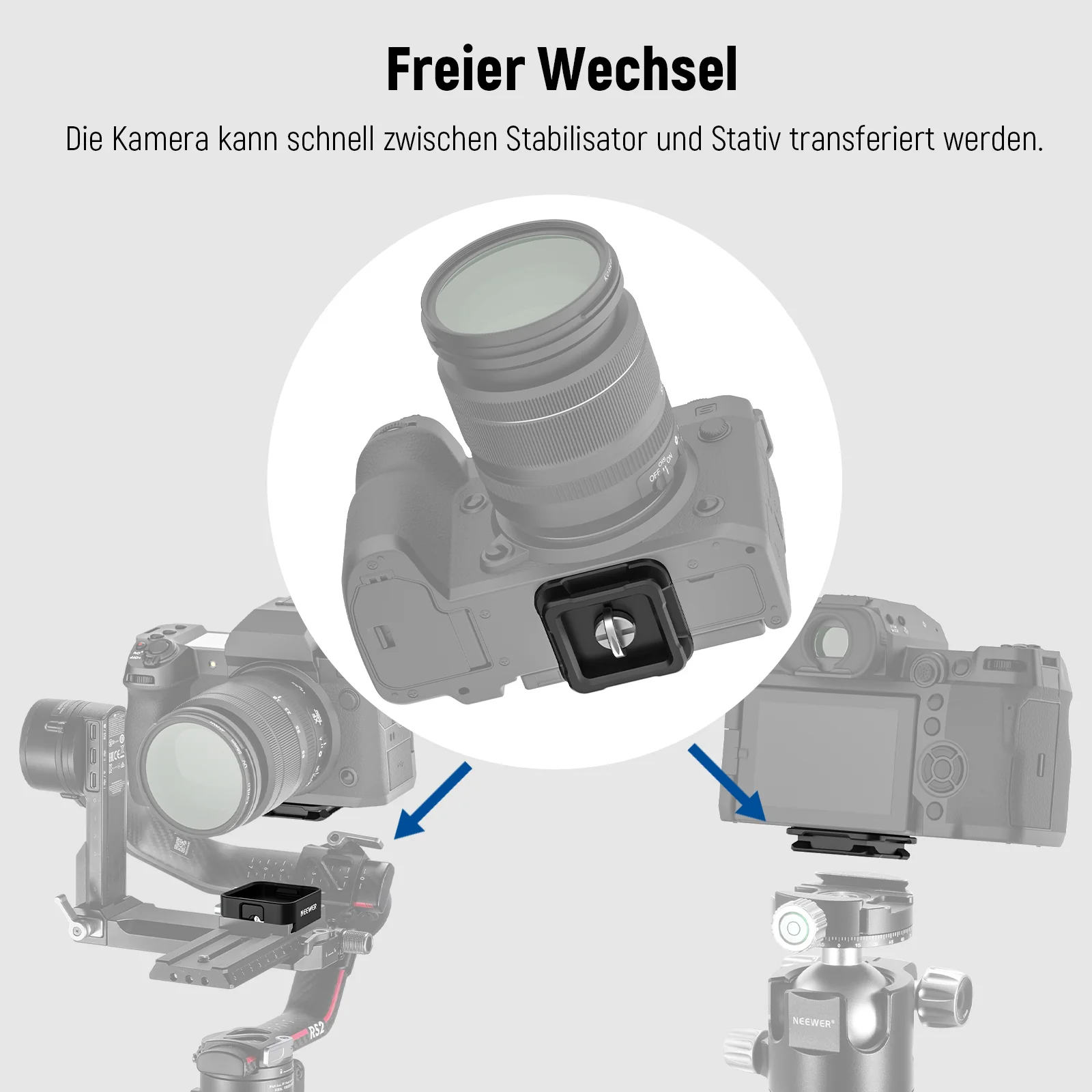 NEEWER CA009 Arca-Typ Schnellwechselplatten-Set - Image 5
