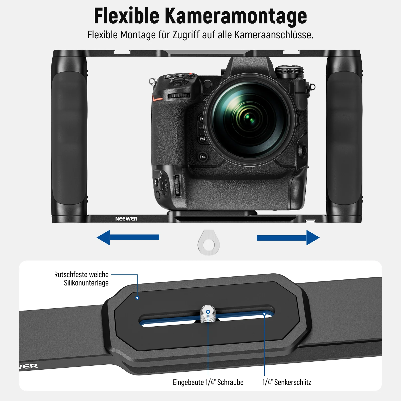 NEEWER CA016 Videokamera Käfig Rig mit Arca Basis - Image 5
