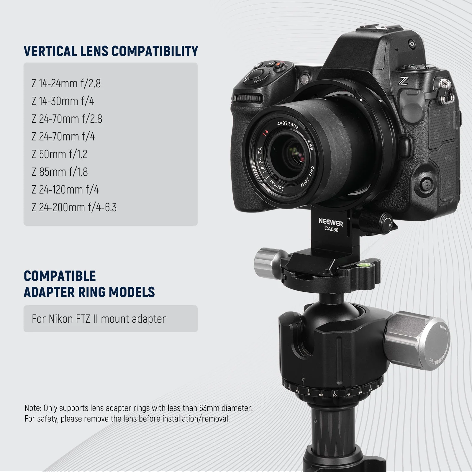 NEEWER CA058 Drehbare Collar Mount Plate für Nikon Z8 Z7 II Z6 II Z5 - Image 3