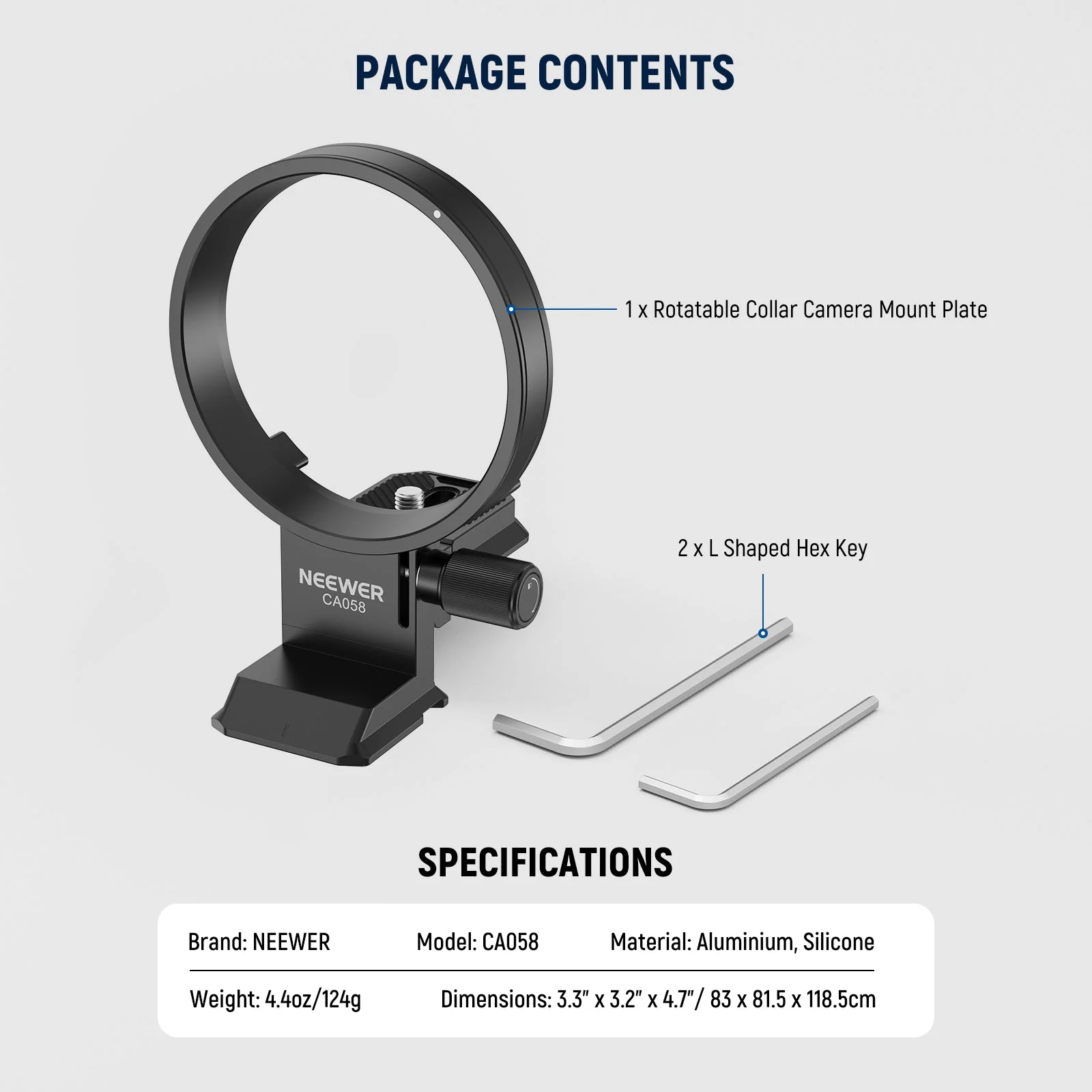 NEEWER CA058 Drehbare Collar Mount Plate für Nikon Z8 Z7 II Z6 II Z5 - Image 8