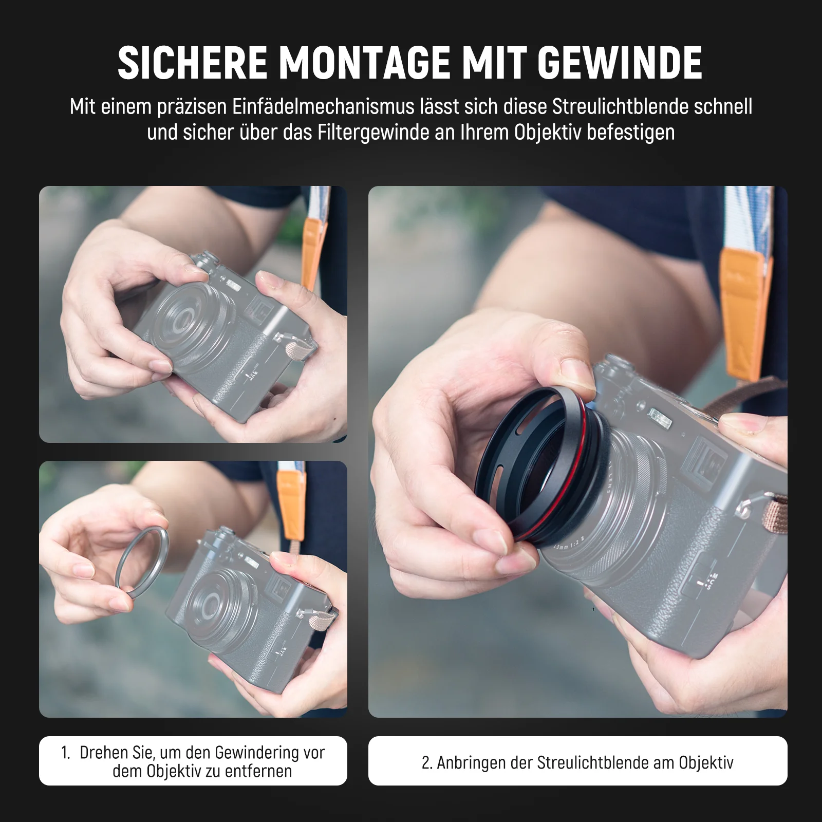 NEEWER CA086 Runde Gegenlichtblende für X100V & X100VI - Image 4
