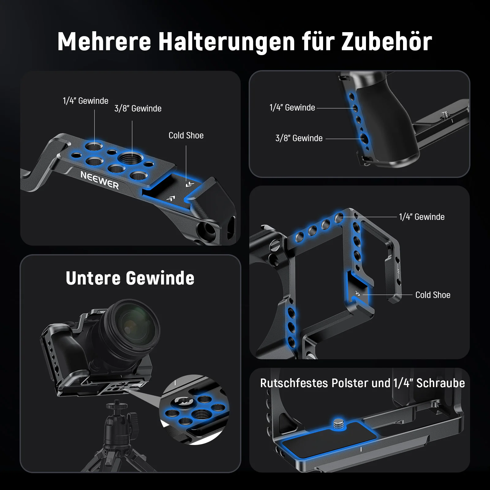 NEEWER CA132 Kamerakäfig mit EVF-11 Halterung für SIGMA fp/fp L - Image 6