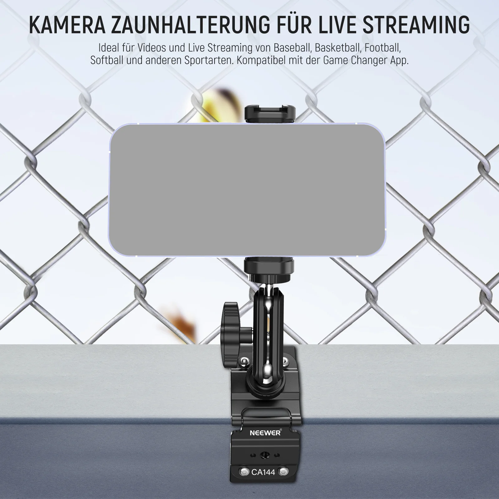 NEEWER CA144 Magnetische Zaunhalterung für Action Kamera - Image 2
