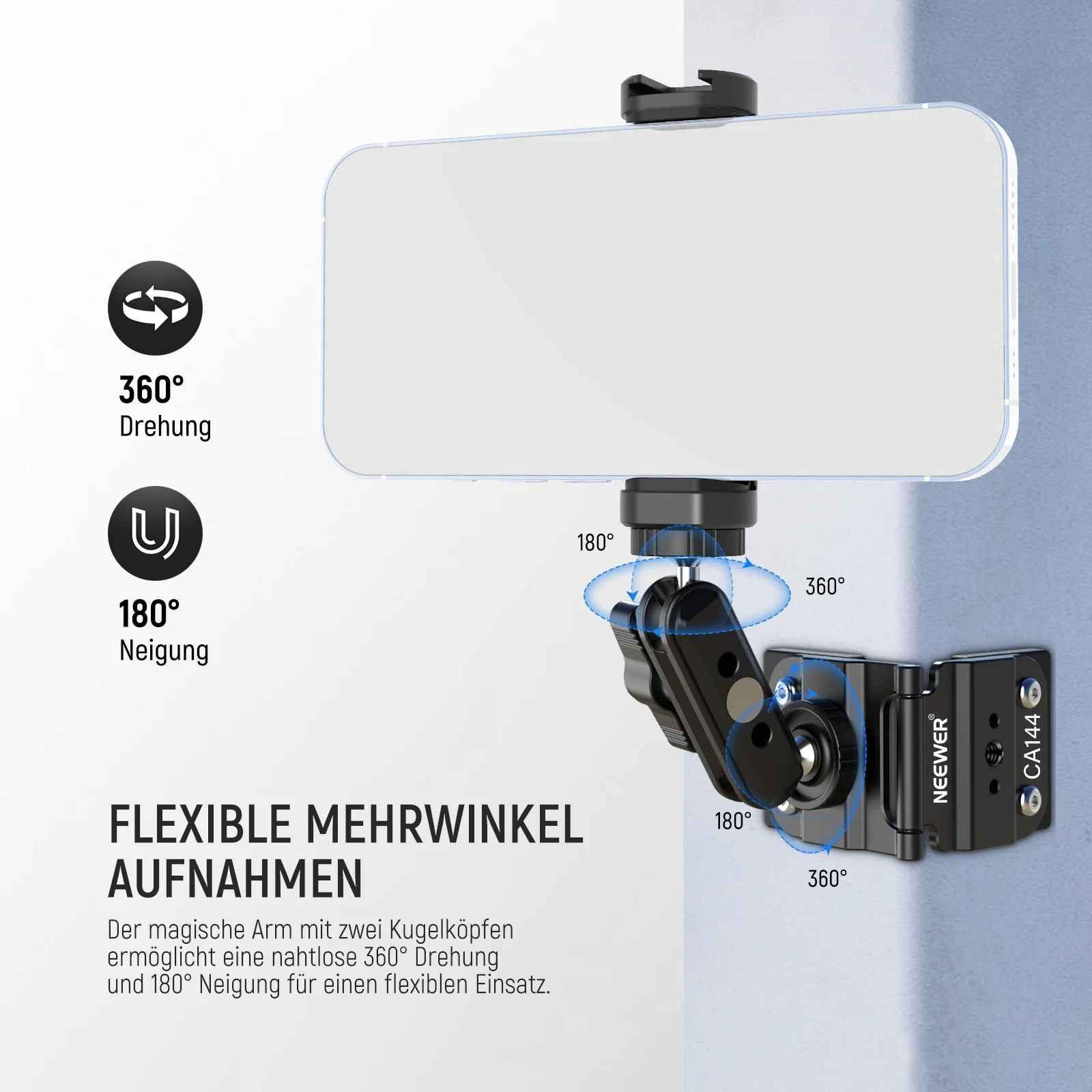 NEEWER CA144 Magnetische Zaunhalterung für Action Kamera - Image 6