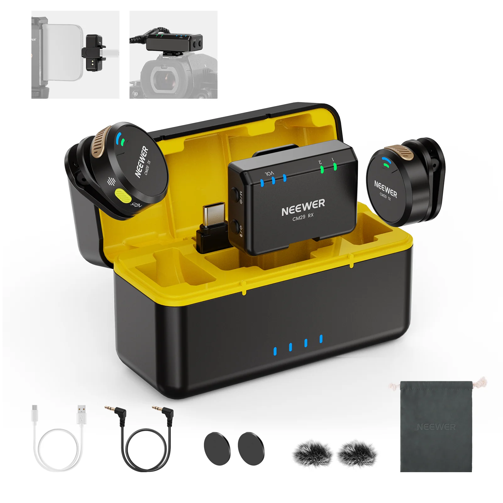 NEEWER CM29 Mini Drahtloses Mikrofon