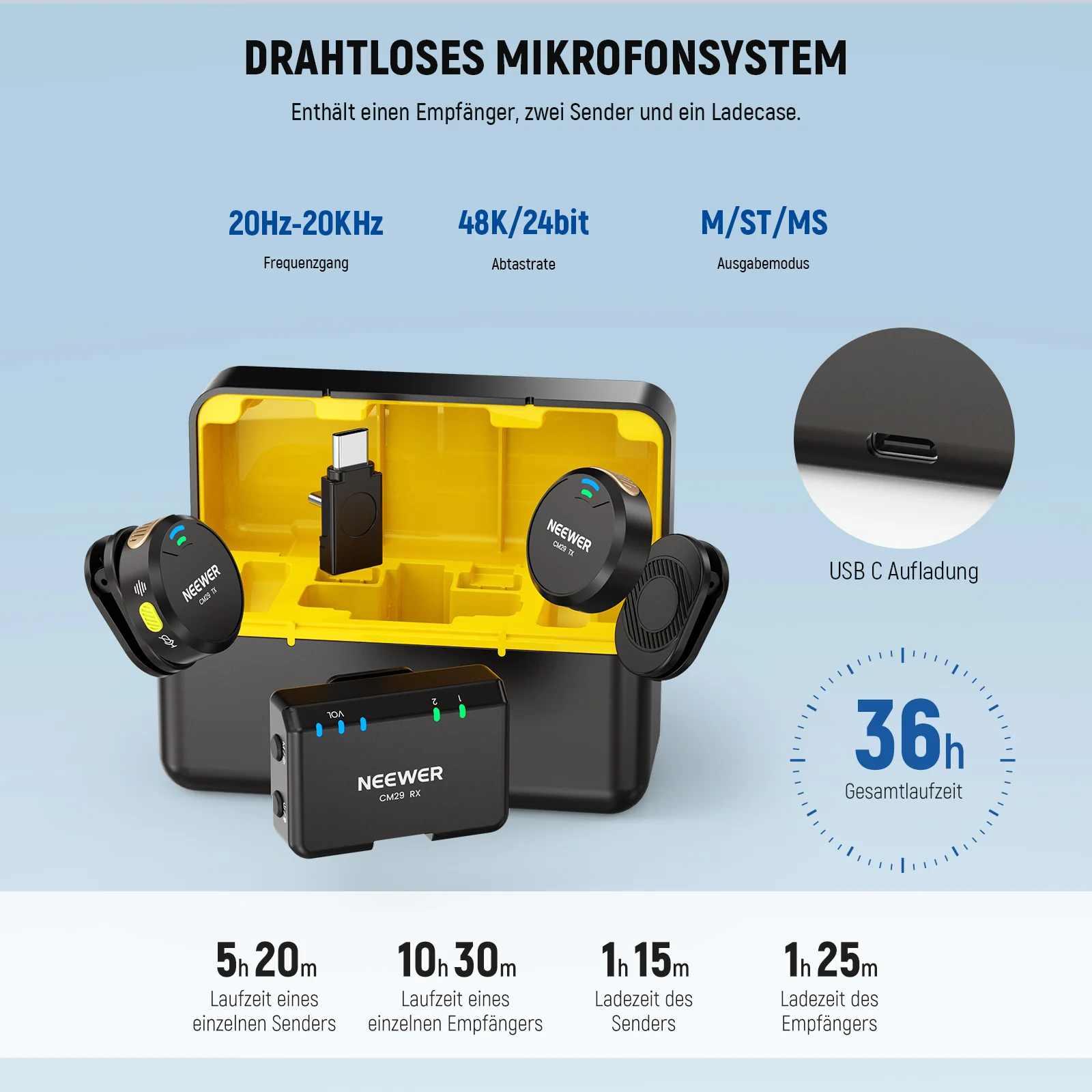 NEEWER CM29 Mini Drahtloses Mikrofon - Image 3