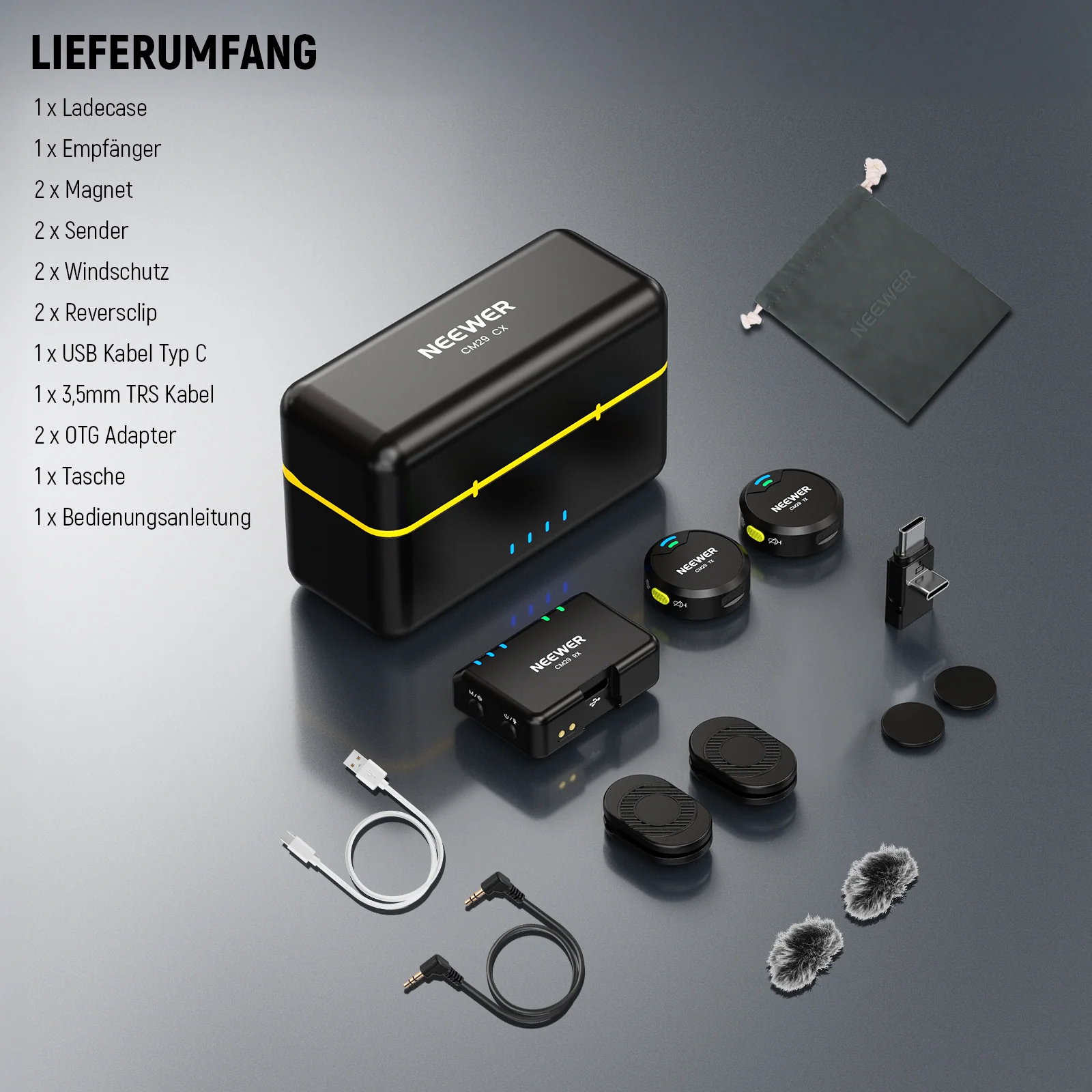 NEEWER CM29 Mini Drahtloses Mikrofon - Image 9