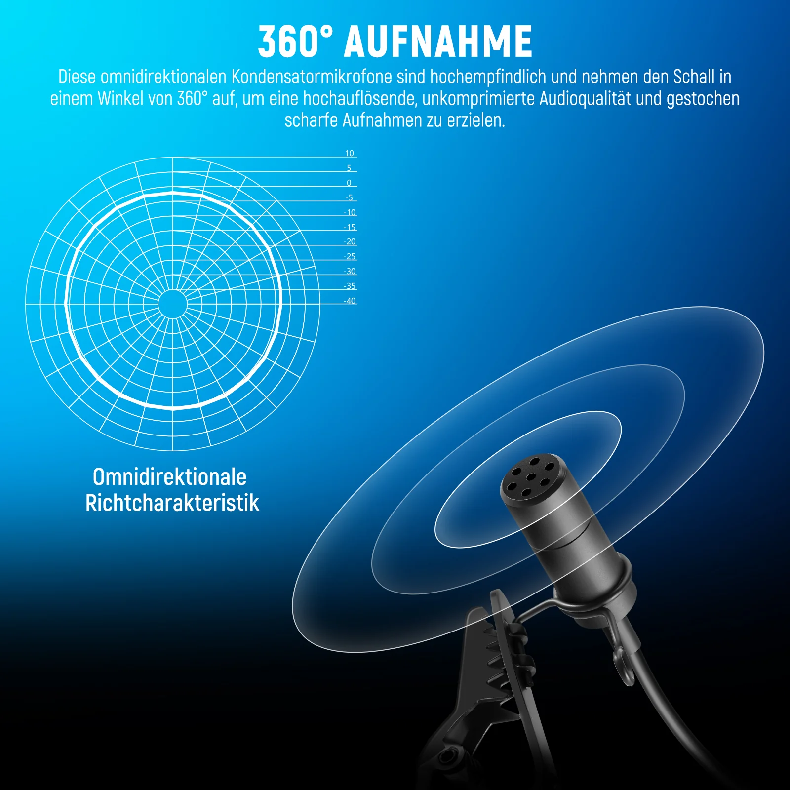 NEEWER CM5 2er Pack Wired Lavalier Ansteckmikrofon - Image 2