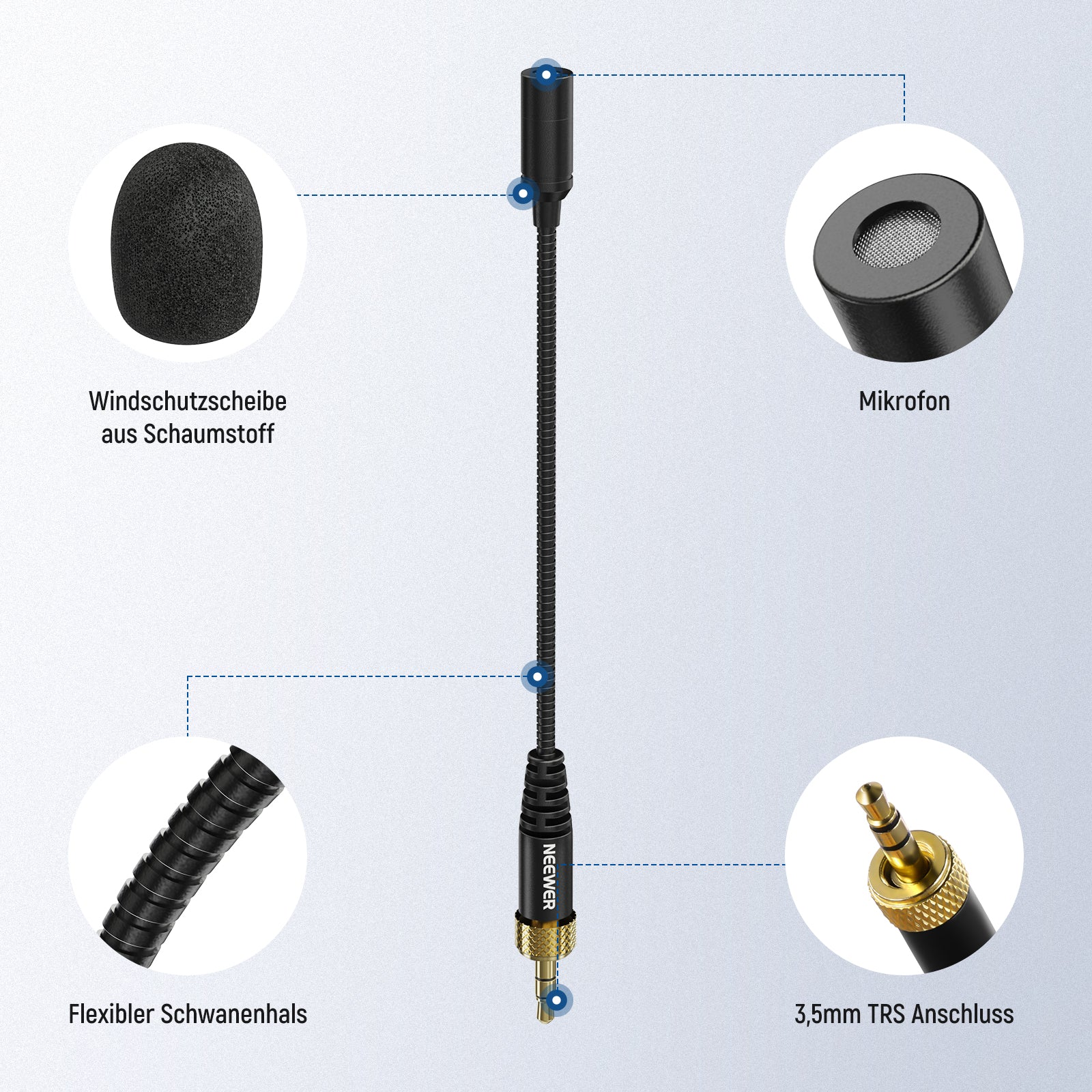 NEEWER CM7 3,5 mm TRS omnidirektionales Kondensatormikrofon - Image 15