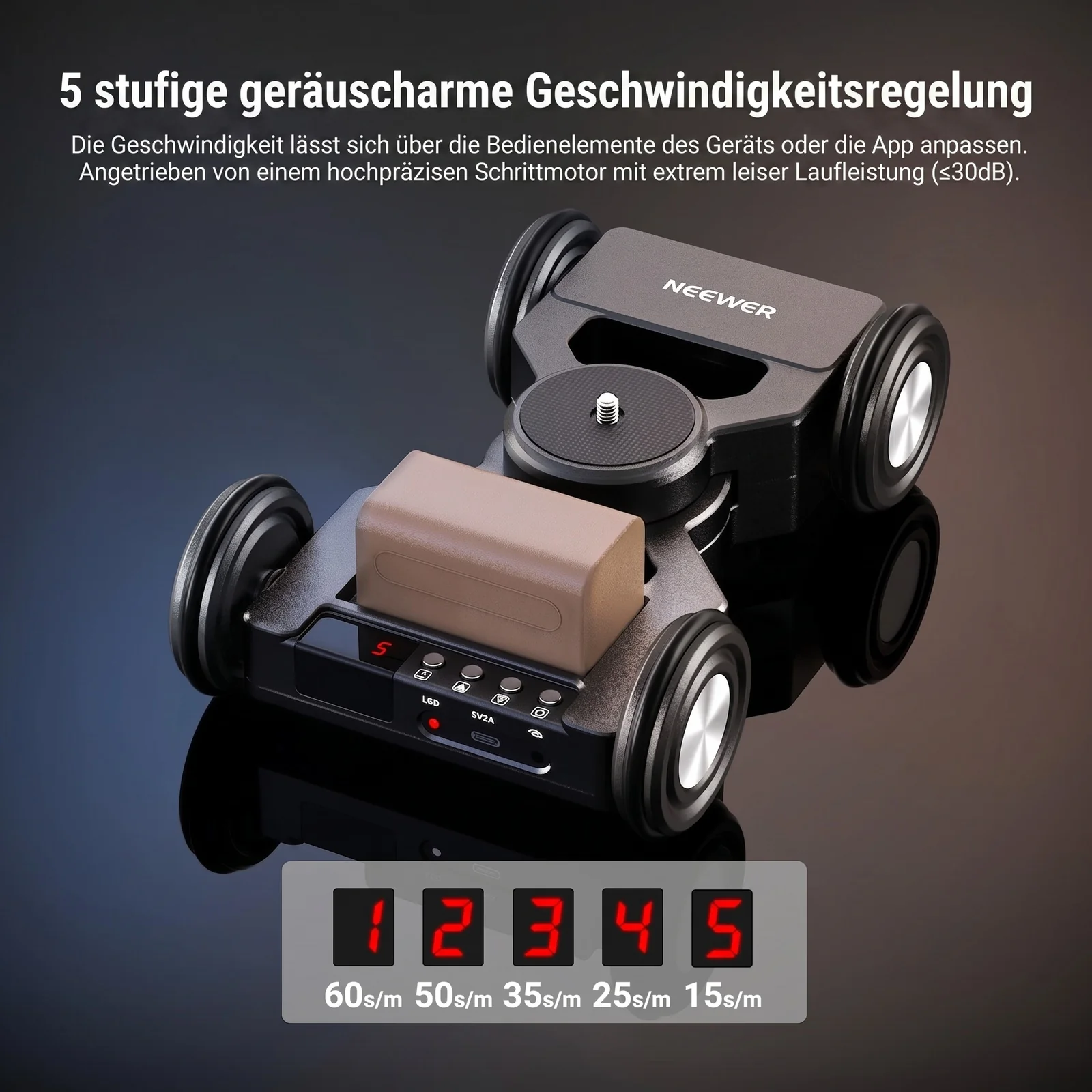 NEEWER DL400 Motorisierter Kamera Slider Dolly Set - Image 6