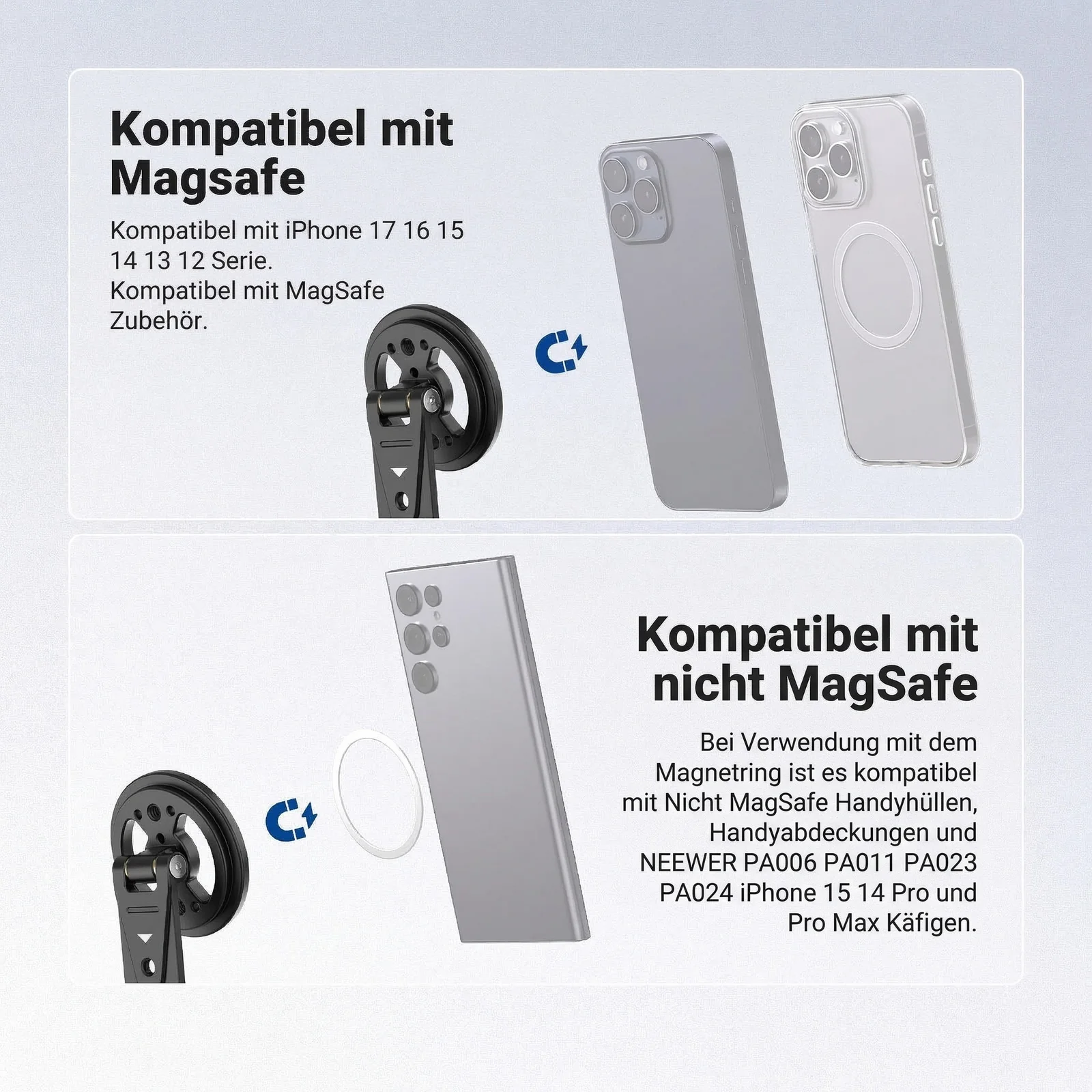 NEEWER DS031 Magnetische Smartphone-Stativhalterung - Image 2