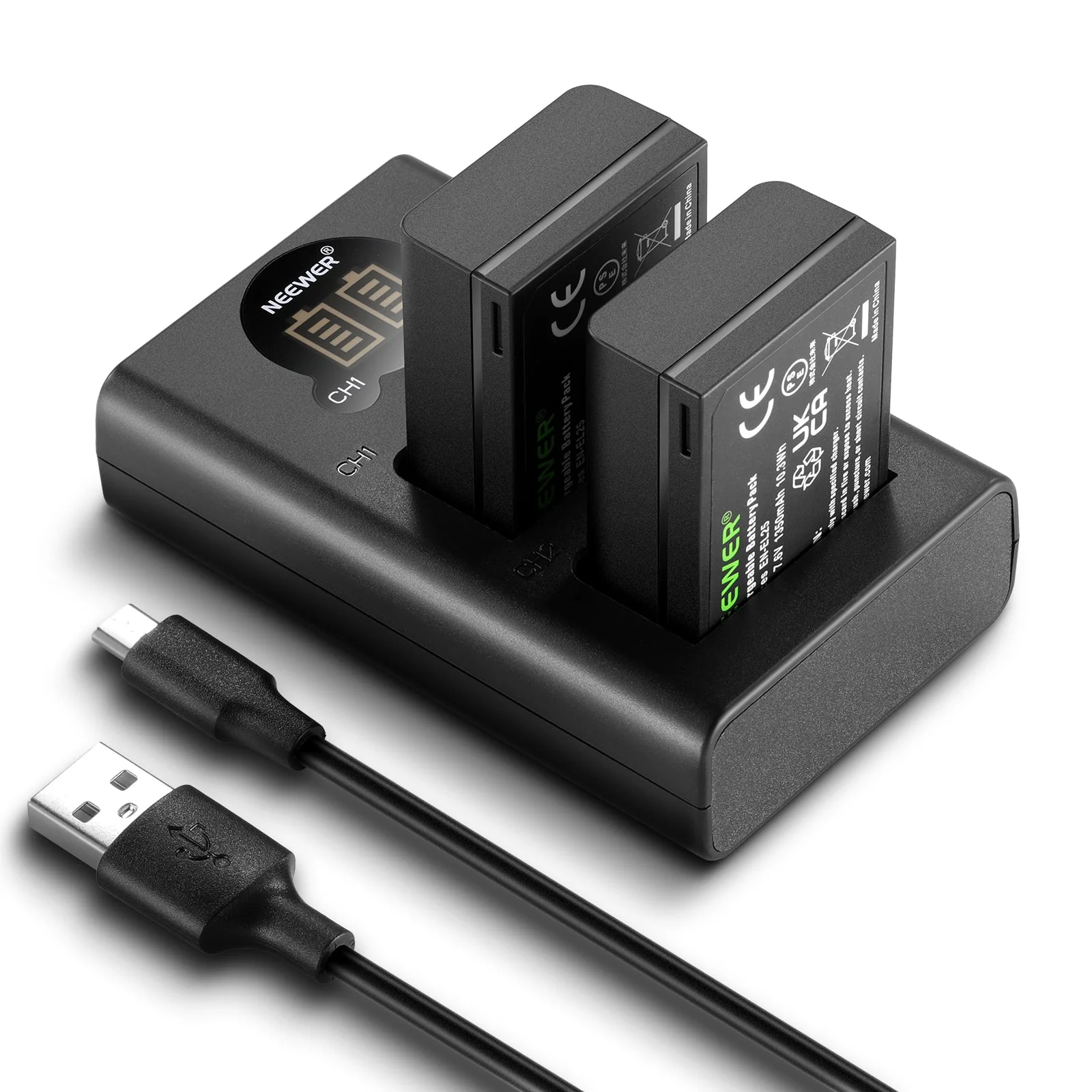 NEEWER EN-EL25 Ersatzakku und USB Ladegerät Set