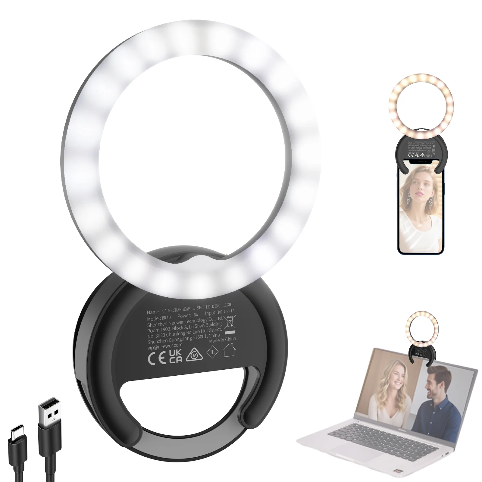 NEEWER ENTRY LEVEL VERSION BR40 4" Handy Selfie Ringlicht