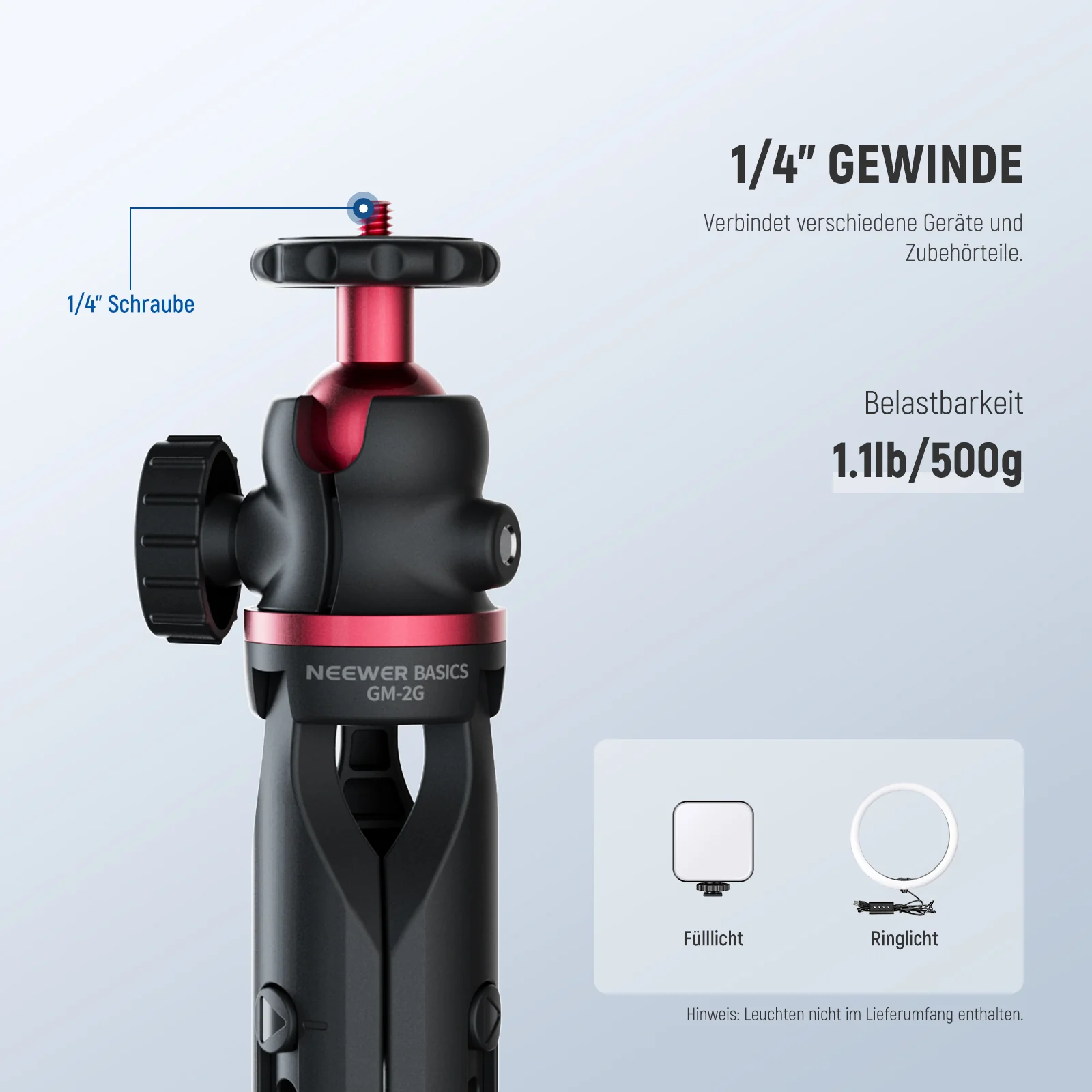 NEEWER ENTRY LEVEL VERSION GM-2G Mini Tischstativ - Image 4