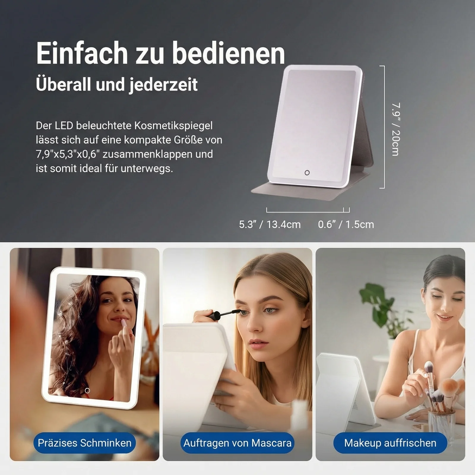 NEEWER ENTRY LEVEL VERSION N26/N27 Beleuchteter LED Reiseschminkspiegel - Image 14