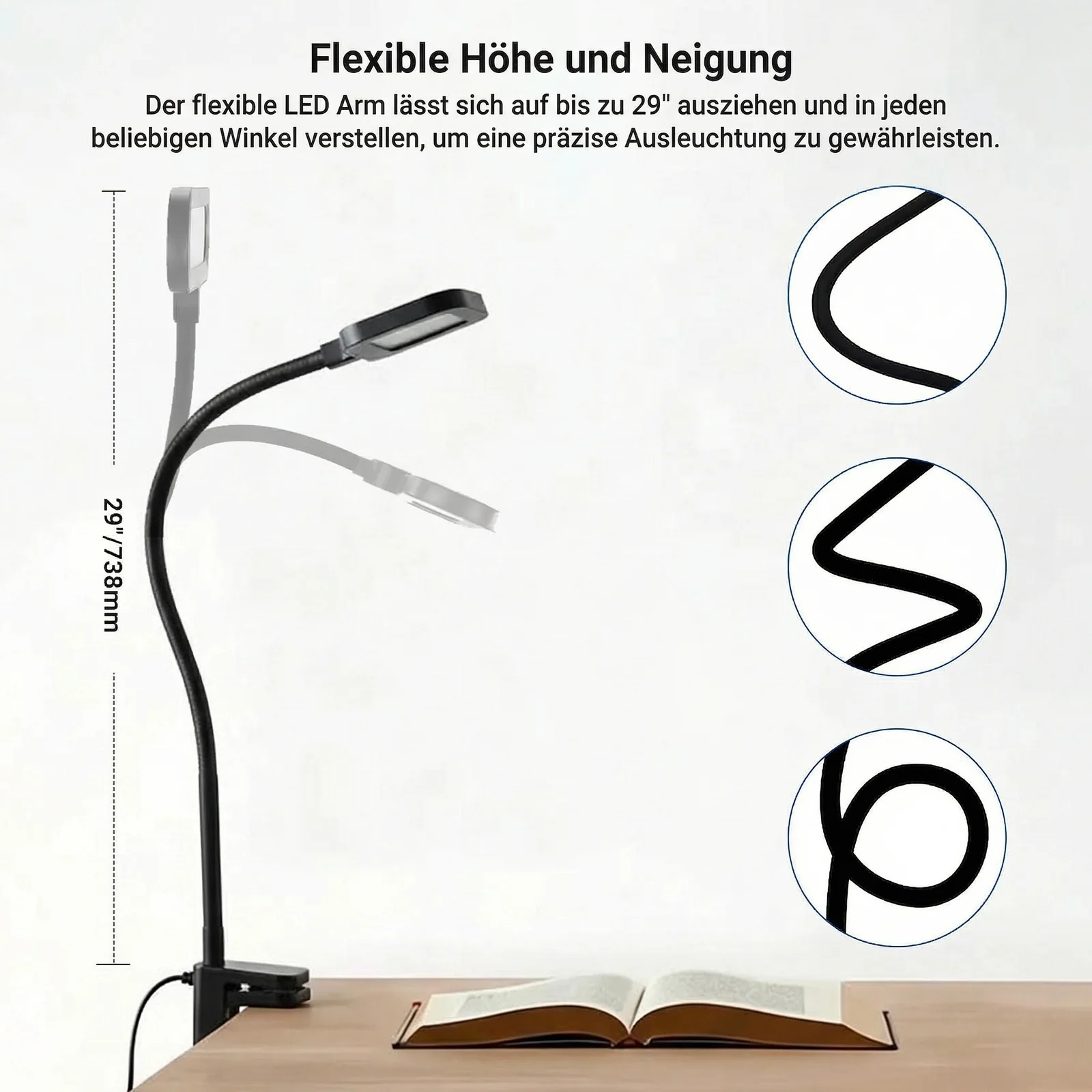 NEEWER ENTRY LEVEL VERSION N33 10W Tischleuchte mit Klemme - Image 5