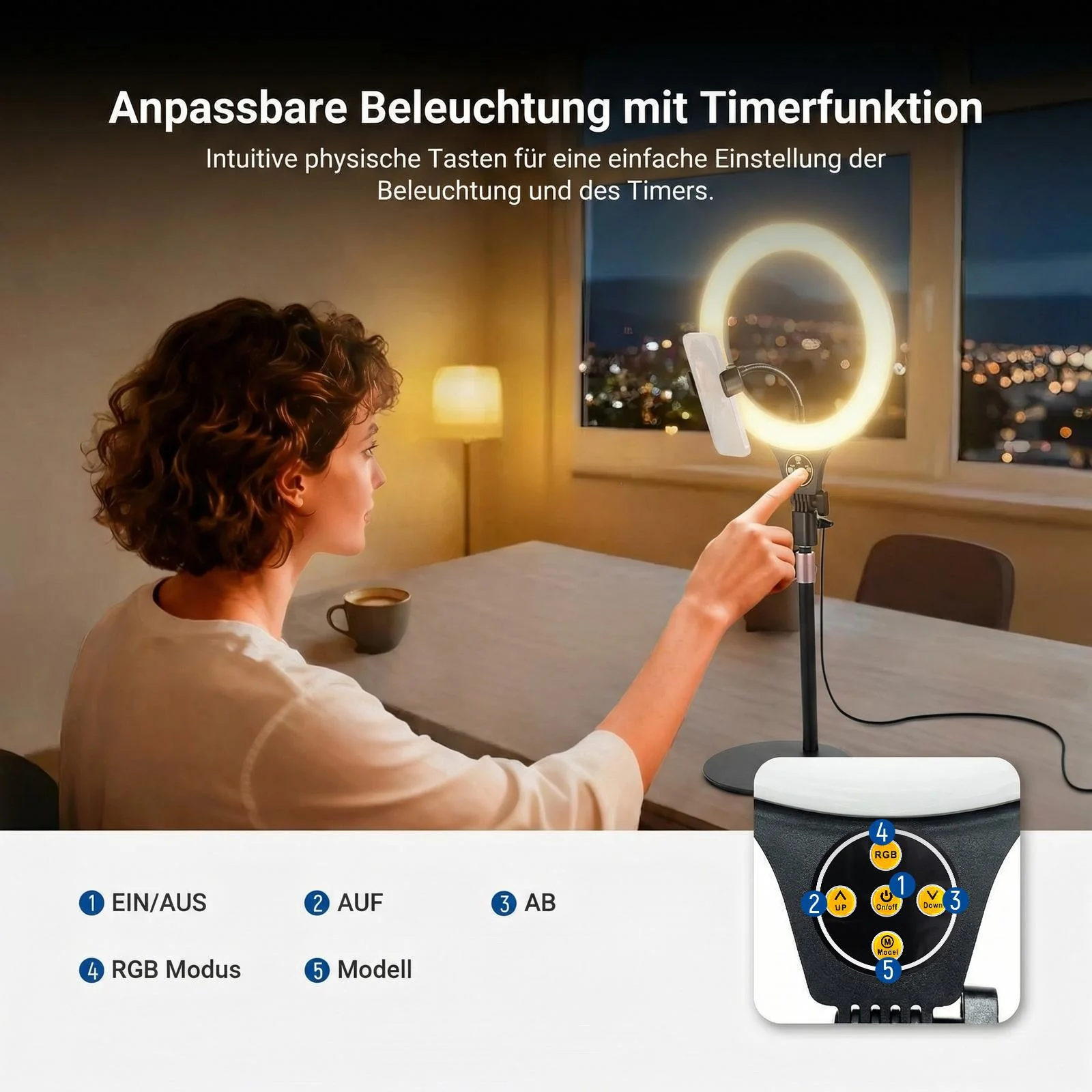 NEEWER ENTRY LEVEL VERSION N37 10.5" RGB Ringlicht mit Tischständer - Image 6