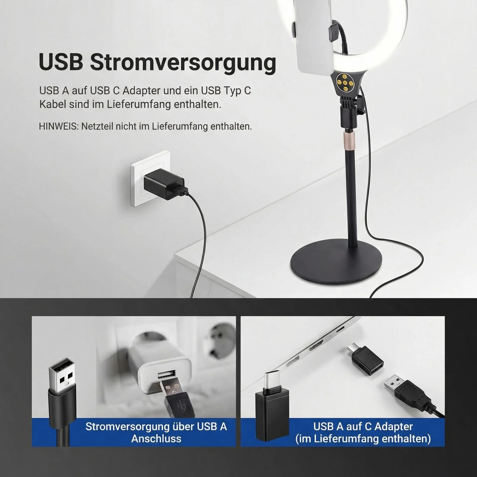 NEEWER ENTRY LEVEL VERSION N37 10.5" RGB Ringlicht mit Tischständer - Image 7