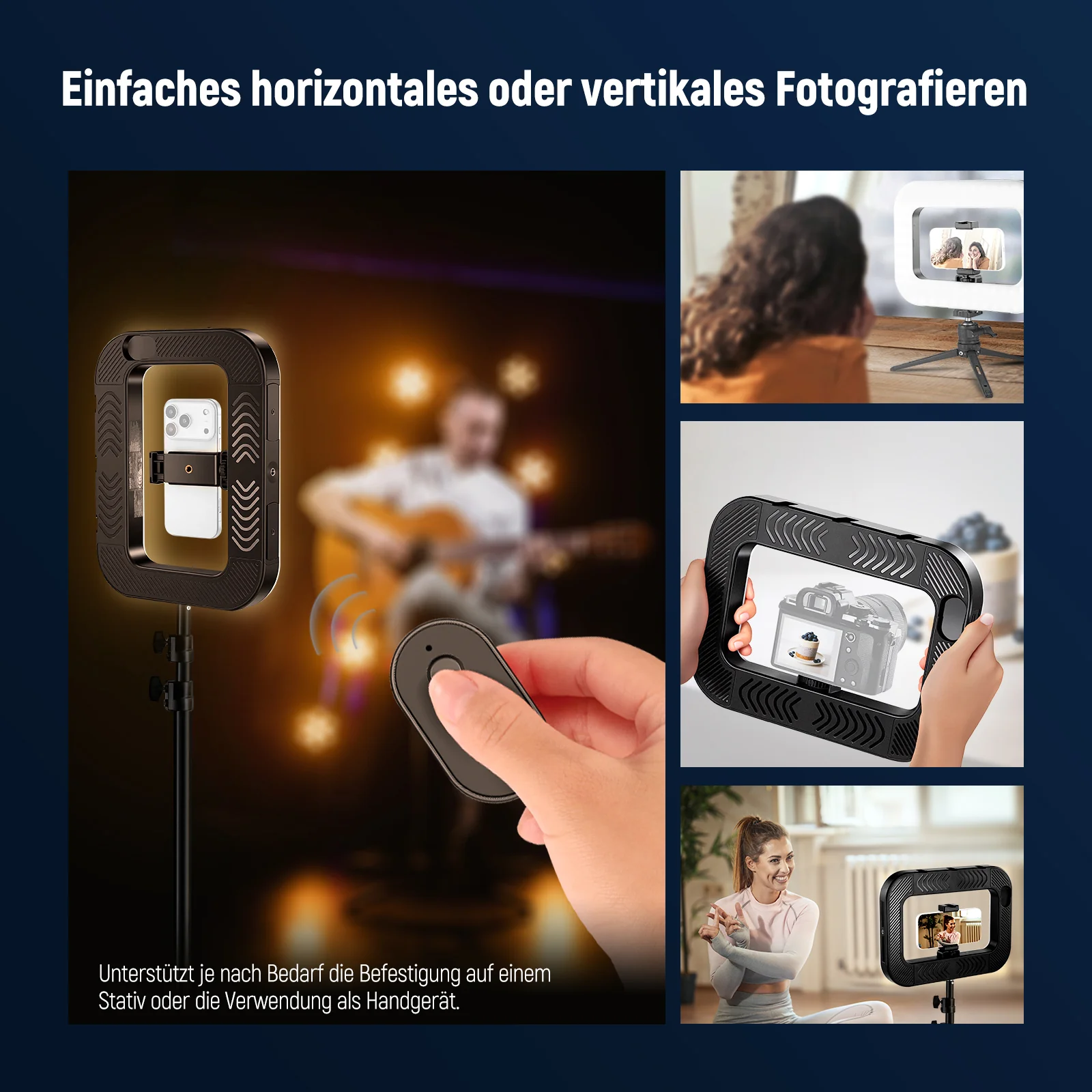 NEEWER ENTRY LEVEL VERSION NL200B Handy Video Rig mit Selfie Licht - Image 5