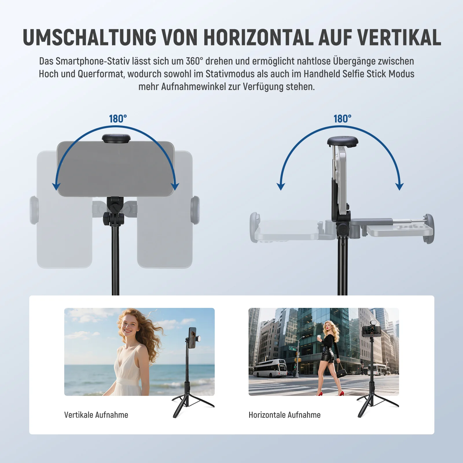 NEEWER ENTRY LEVEL VERSION PA987 170cm Selfie Stick Stativ mit Licht - Image 5