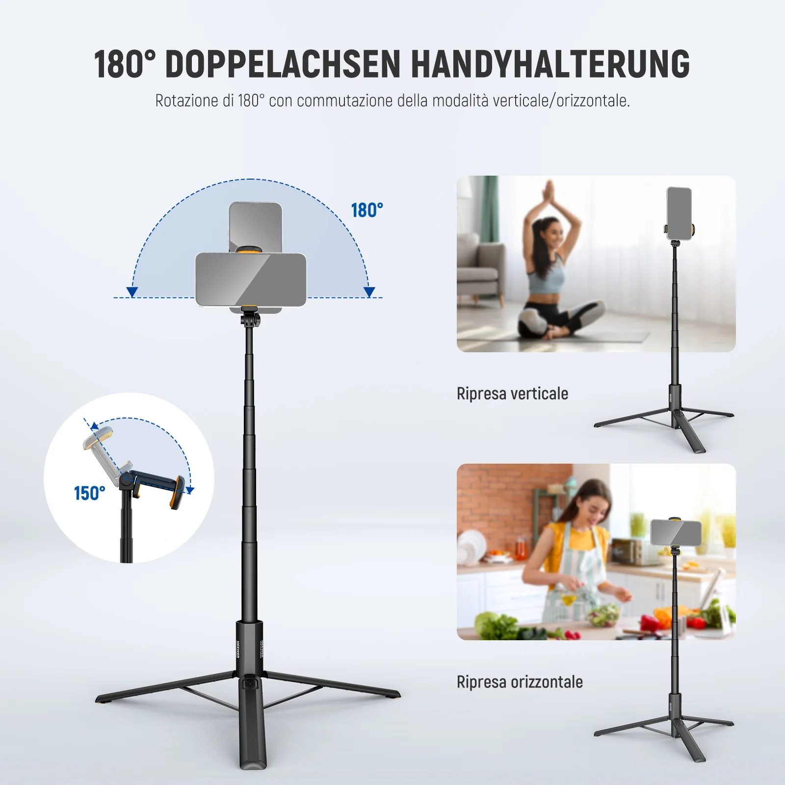 NEEWER ENTRY LEVEL VERSION PA988 71" 180cm Selfie Stick Stativ - Image 3