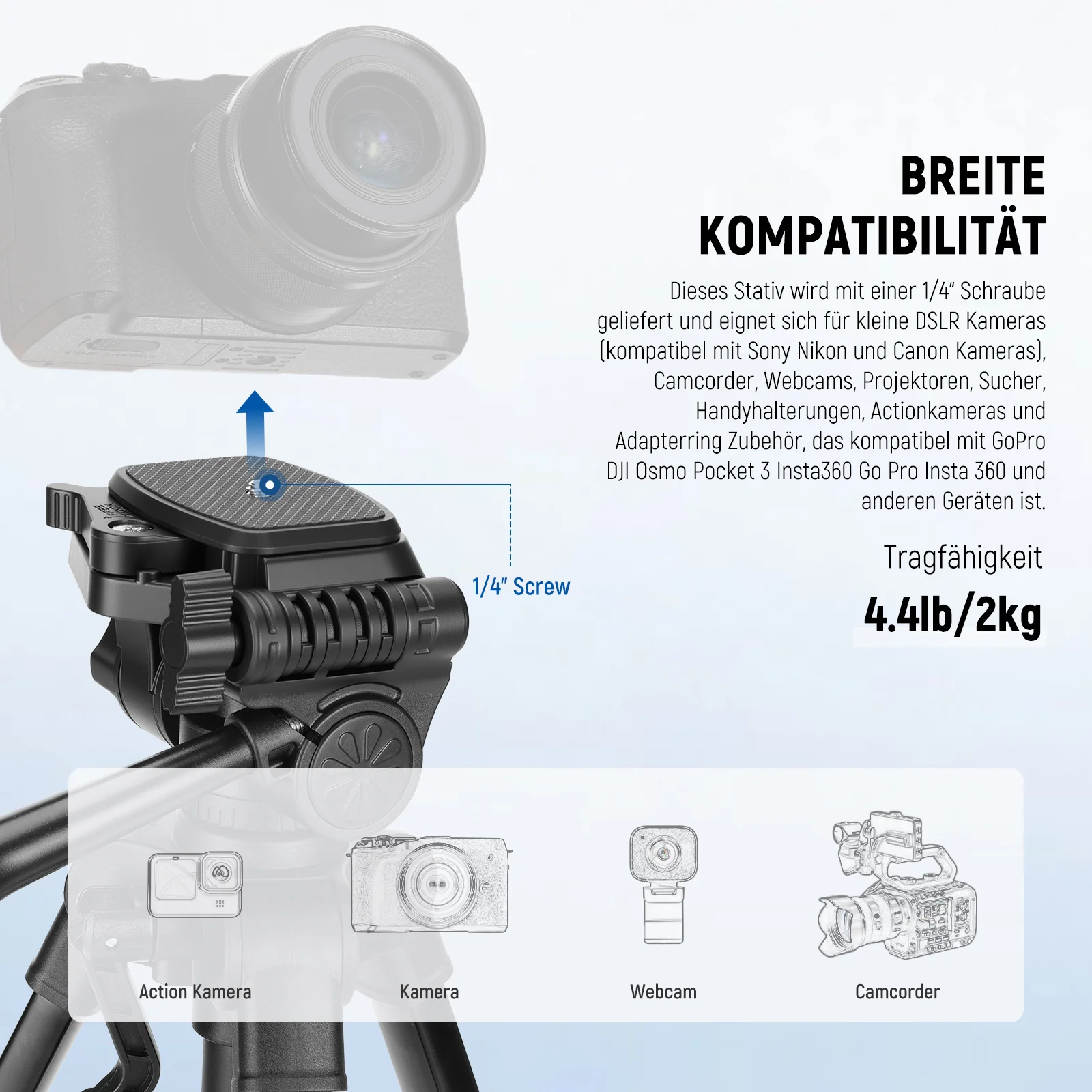 NEEWER ENTRY LEVEL VERSION TP52 Mini Tischstativ - Image 5