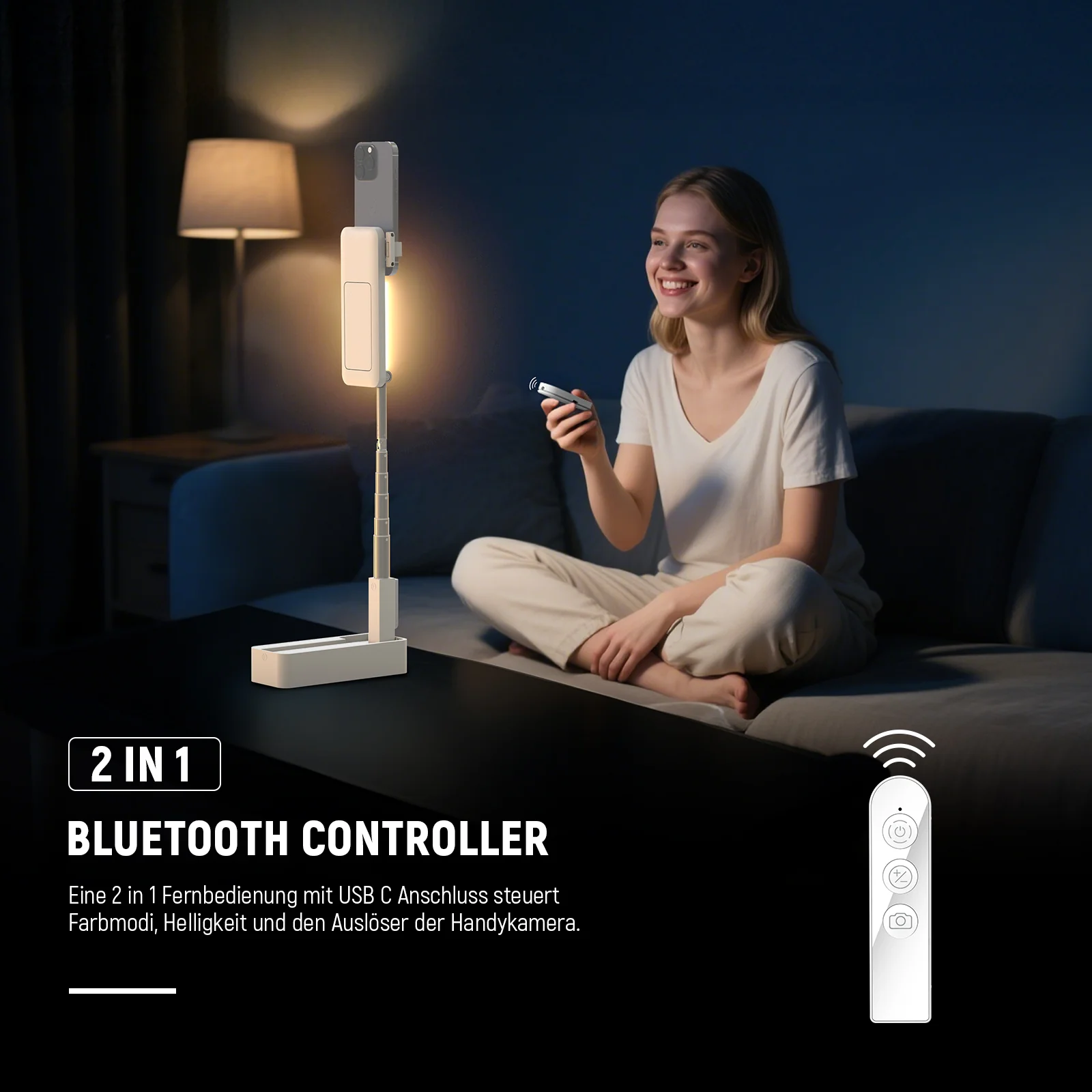 NEEWER ENTRY LEVEL VERSION V10 Tisch Ständer mit LED Licht/Fernbedienung/Handyhalterung - Image 4