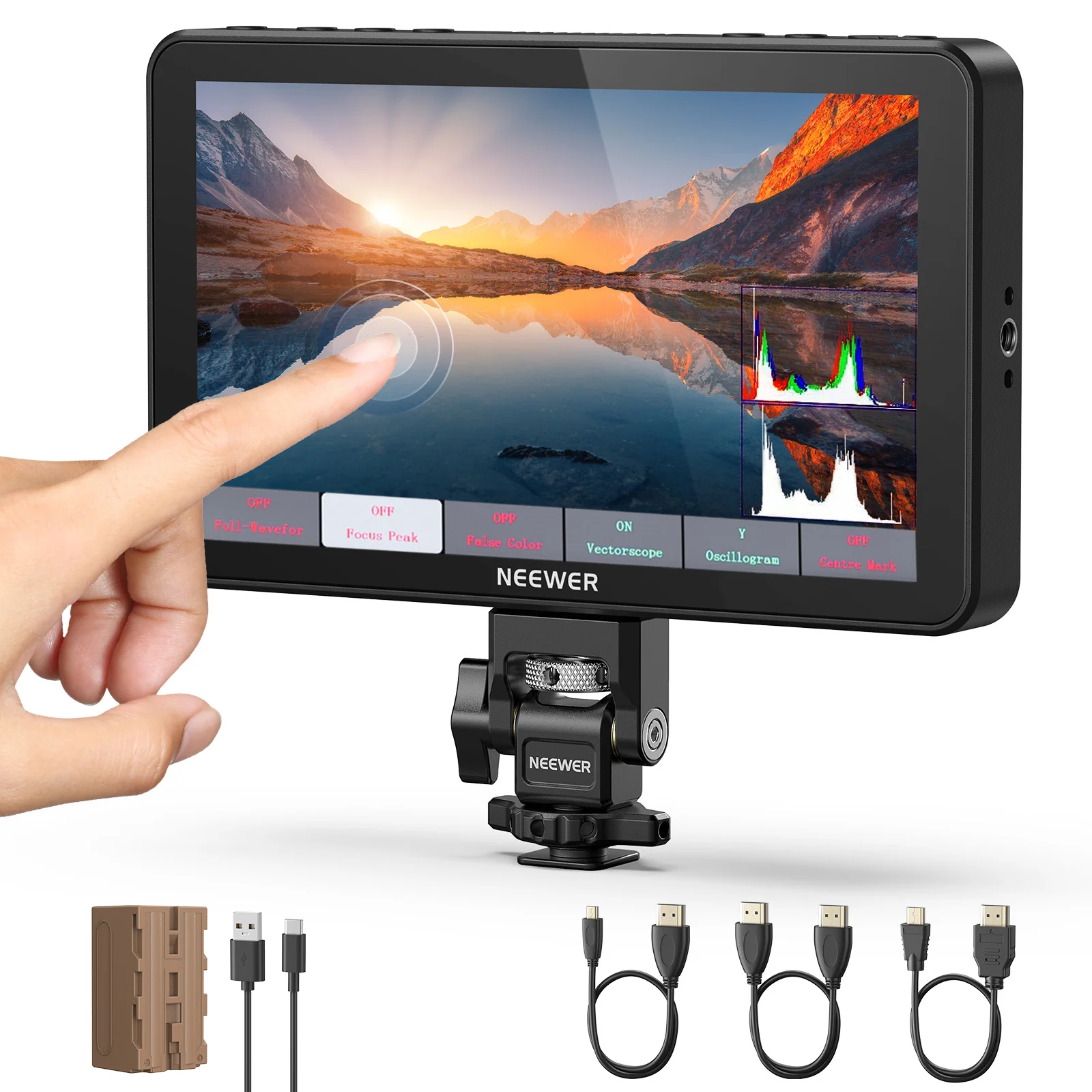 NEEWER F700 7" LED HD Kamera Feldmonitor 2000 Nits mit Touchscreen - Image 10
