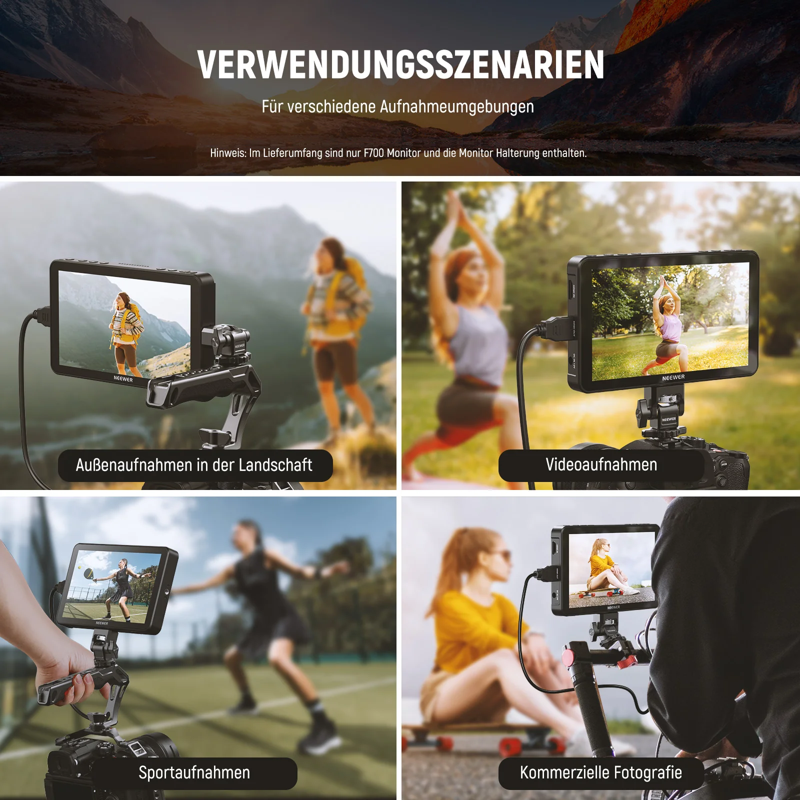 NEEWER F700 7" LED HD Kamera Feldmonitor 2000 Nits mit Touchscreen - Image 16