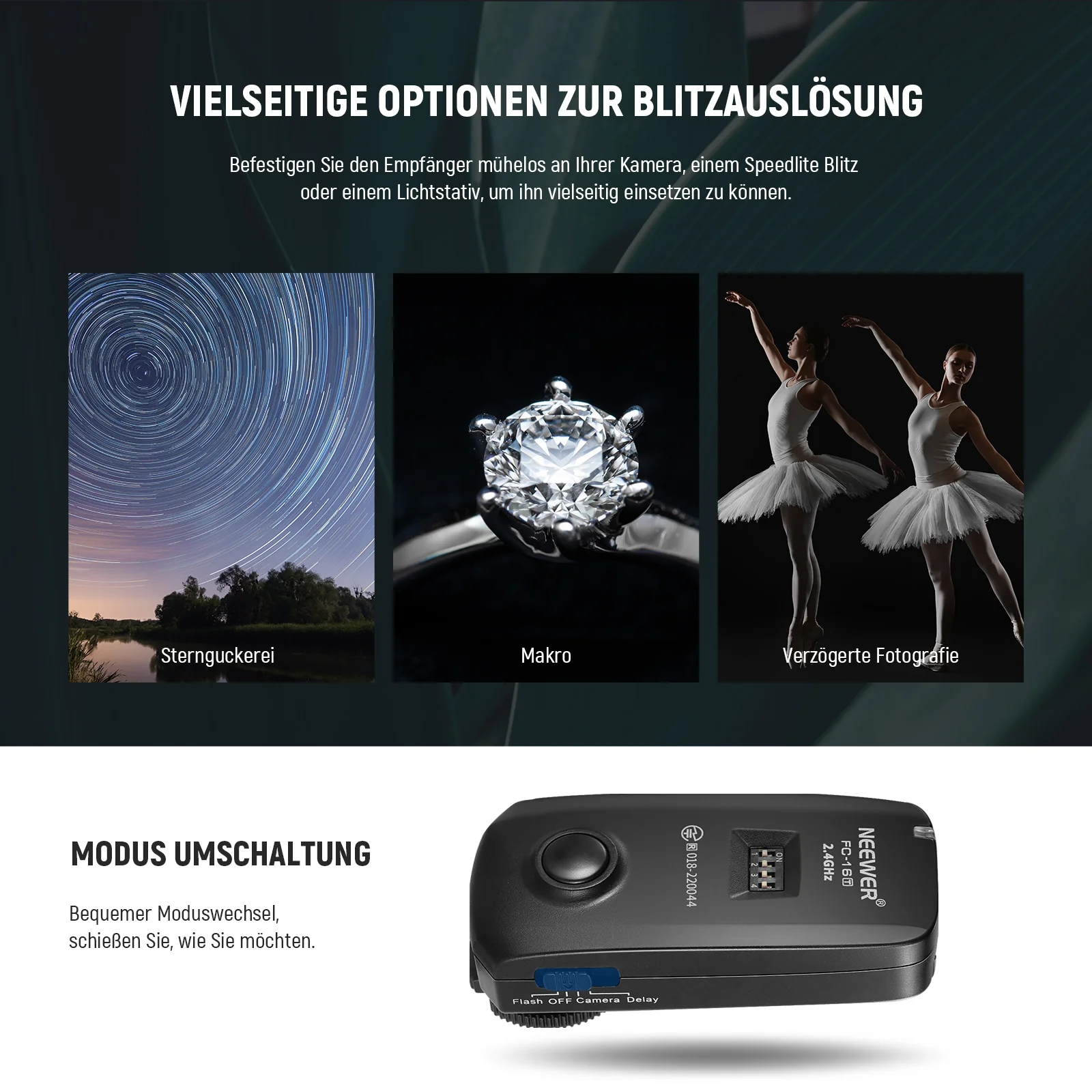 NEEWER FC-16 2.4G Kabelloser Kamera Auslöser für Canon - Image 7