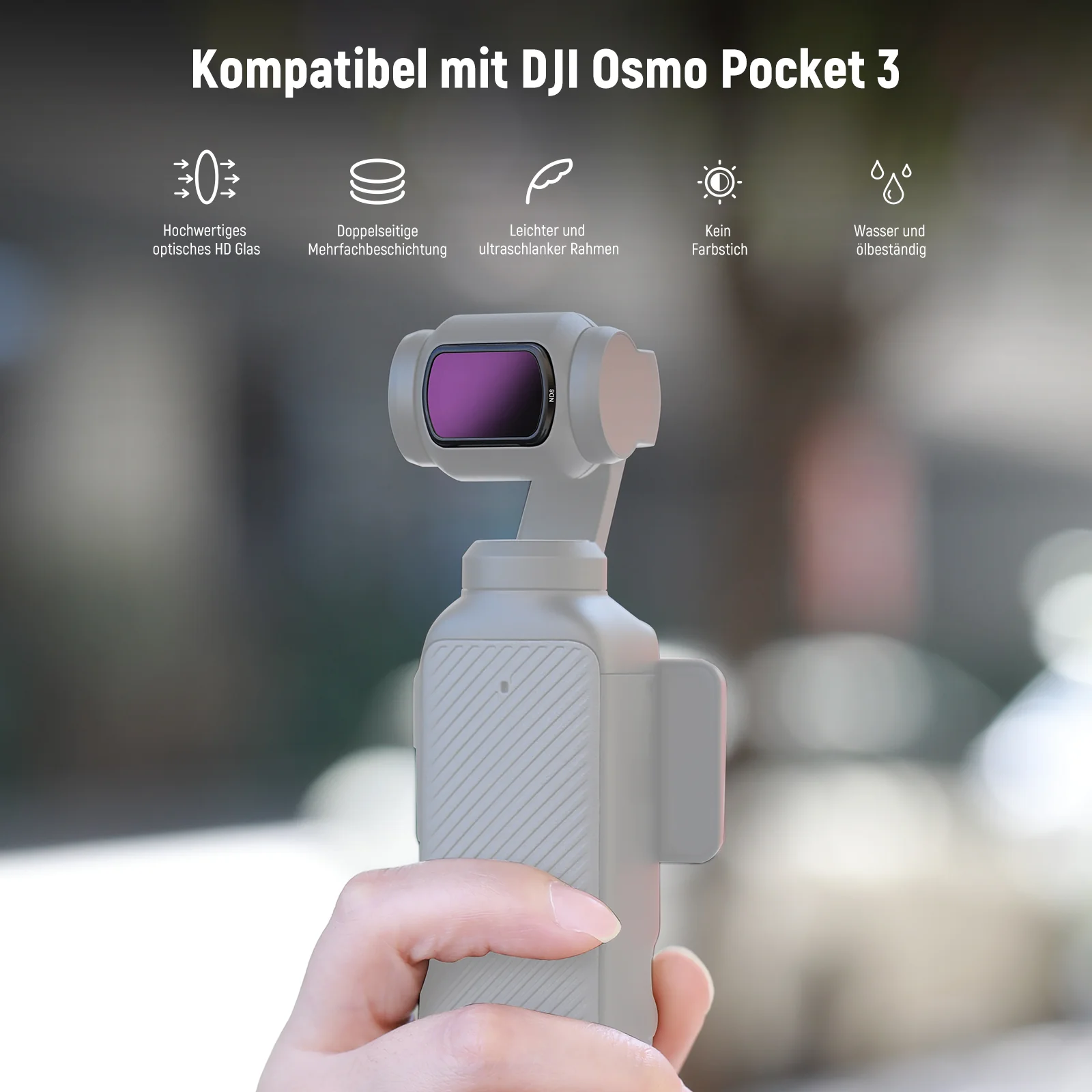 NEEWER FL-B02 4er Pack ND Filter Kit für DJI Pocket 3 / Pocket 4 & Xtra Muse - Image 2